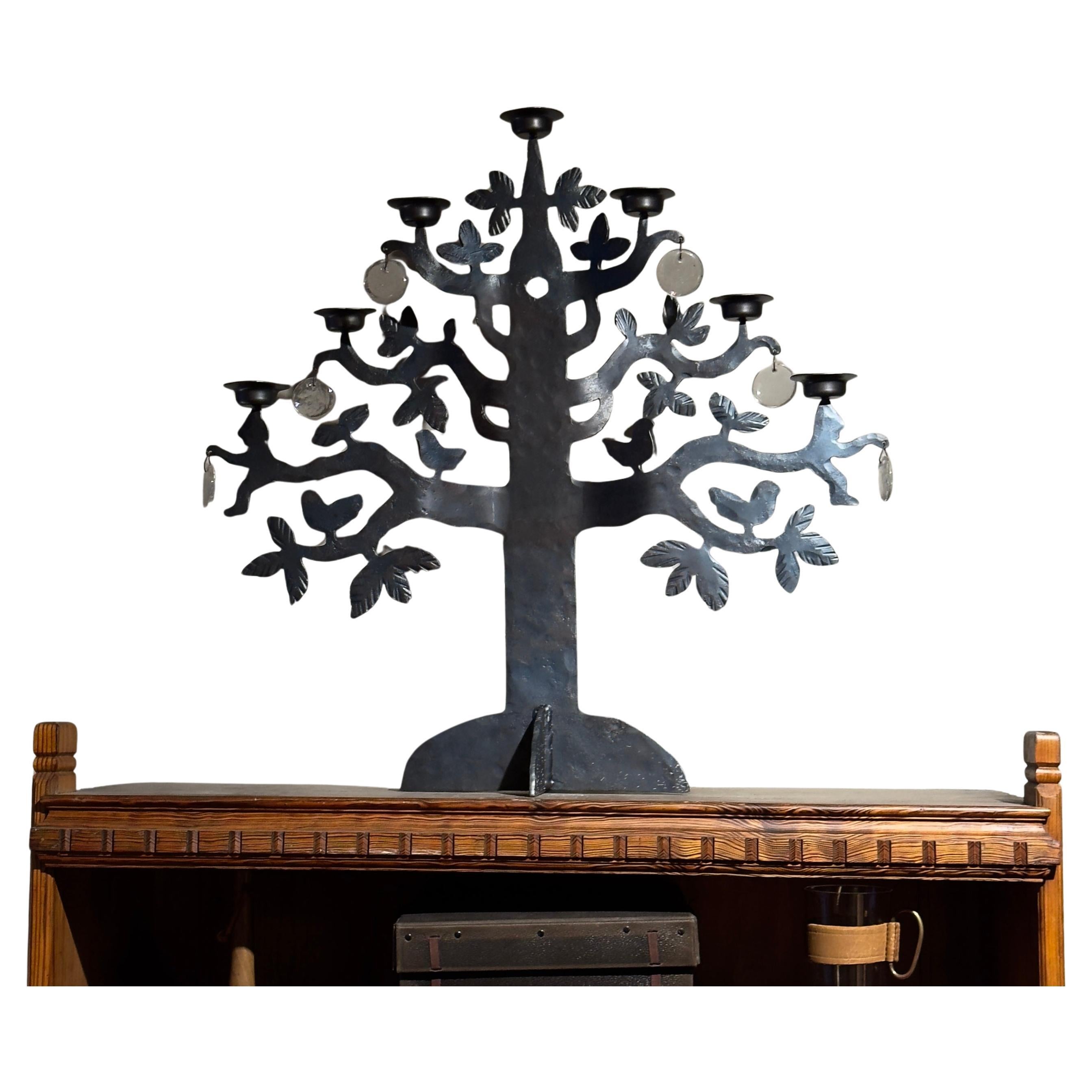 Chandelier sur pied "Tree of Life" de Bertil Vallien Suède, années 1970