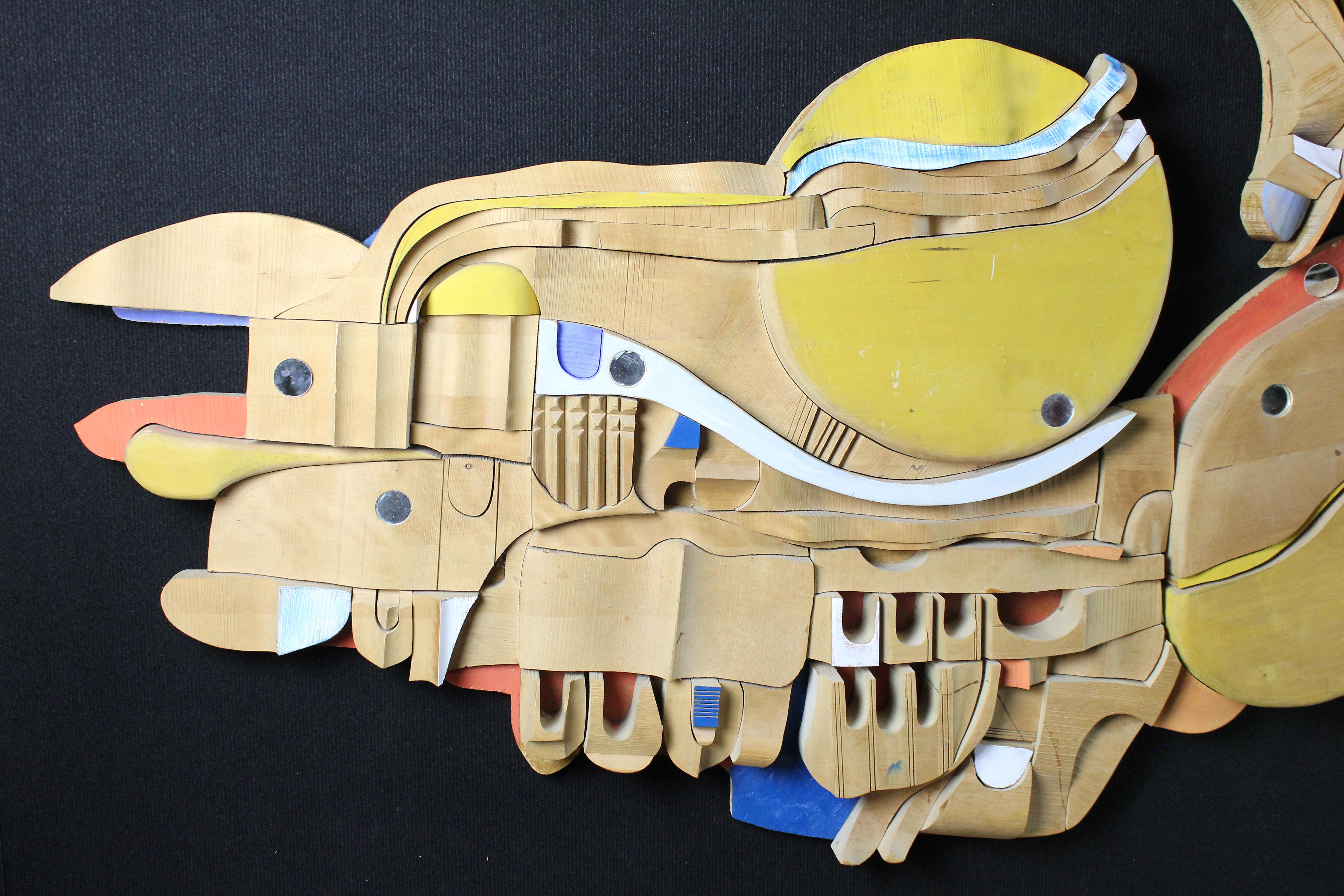 Bertil Vallien Unique and Monumental Wall Sculpture in Glass and Wood, 1966 For Sale 7