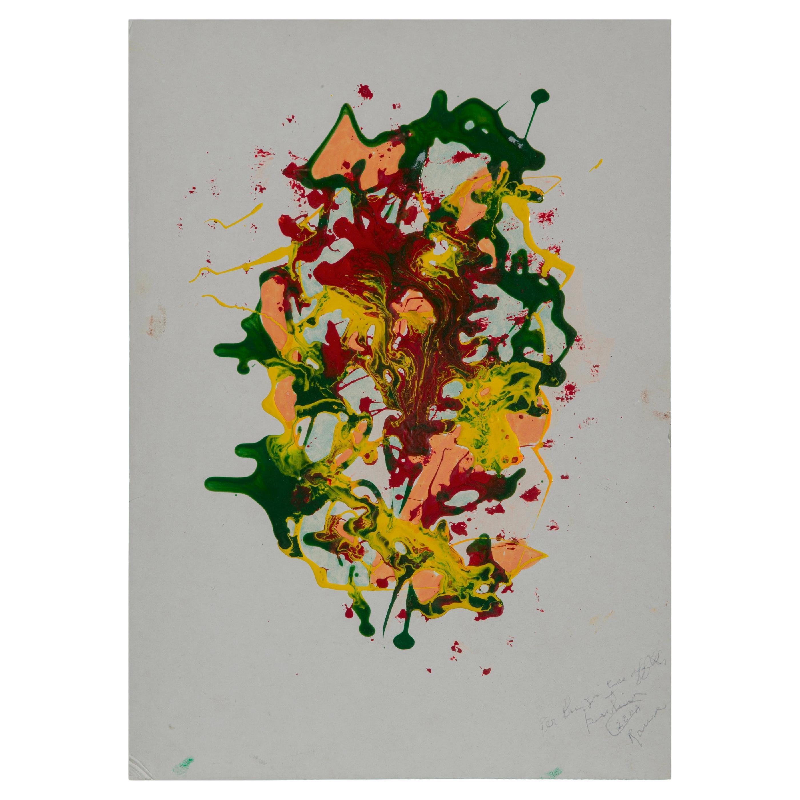 Bertina Lopes Abstract Painting - Bertina Lopez Contemporary Signed Date and Inscribed Painting