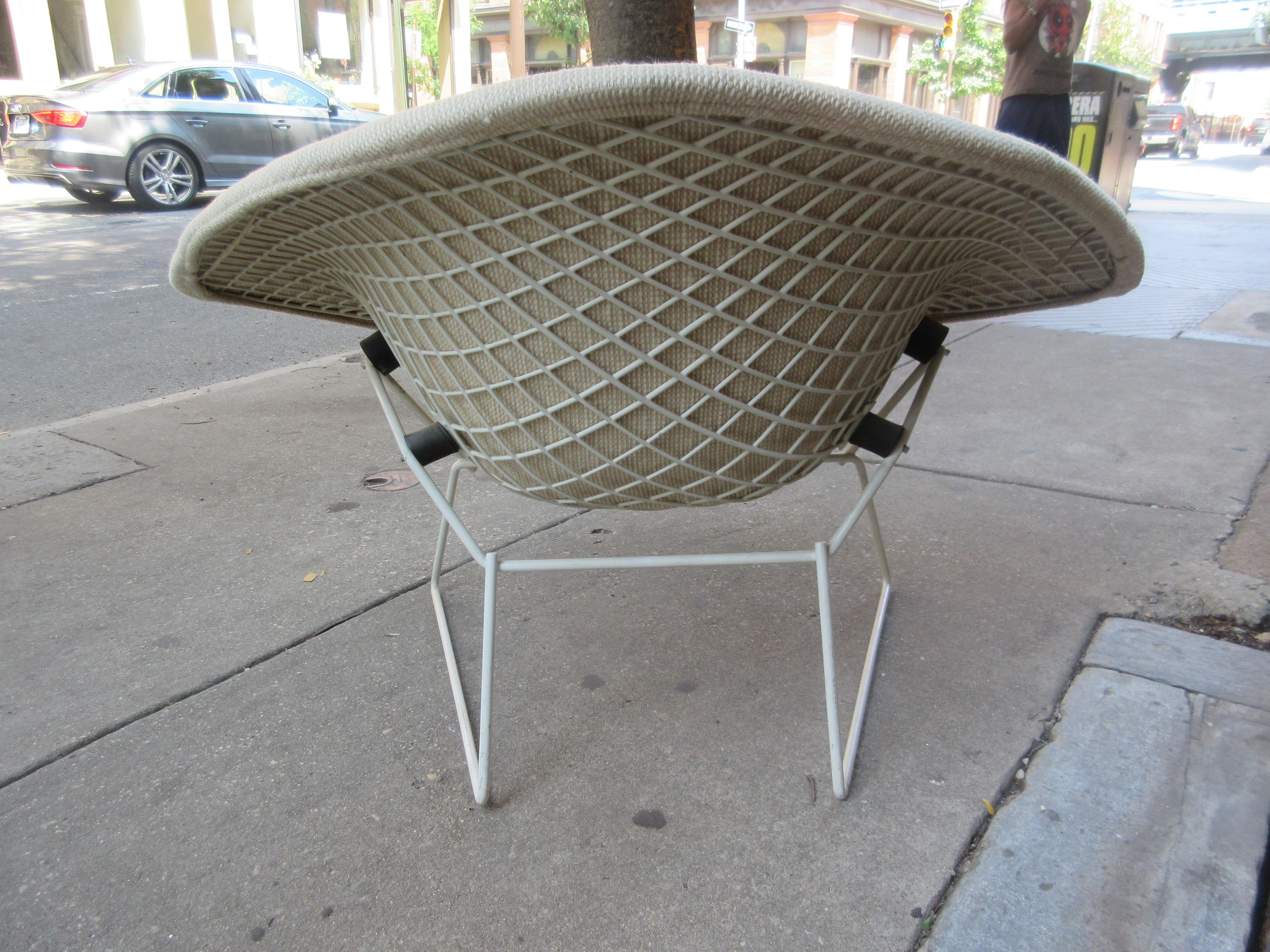 American Bertioa Knoll Large Rocking Diamond Chair in Cato Fabric
