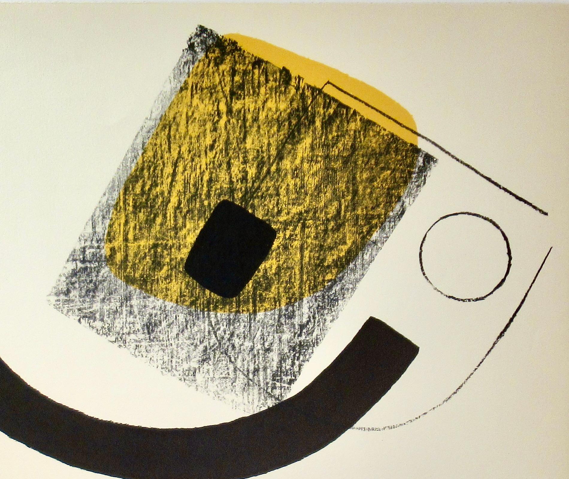 Astres Egares (Lost Astral) - Beige Abstract Print by Berto Lardera