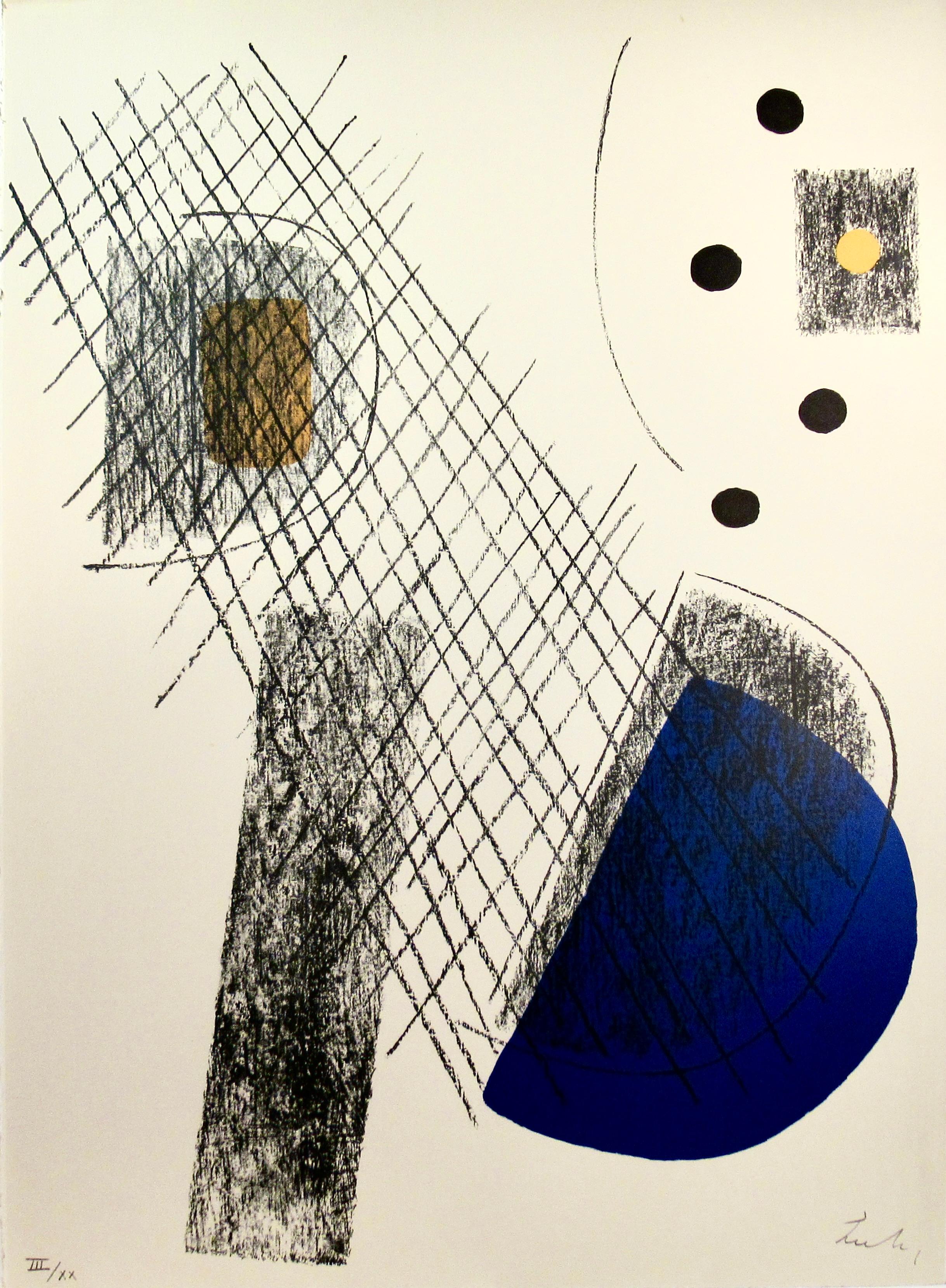 Berto Lardera Abstract Print - Astres Egares (Lost Astral)