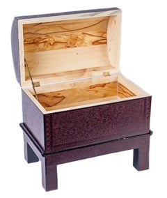 17'' Baul Cafe / Wood carving Lacquer Mexican Folk Art