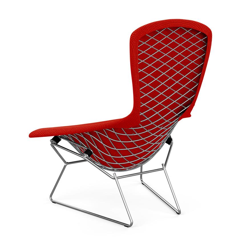 The bird chair is an astounding study in space, form and function by one of the master sculptors of the last century. Harry Bertoia found sublime grace in an industrial material, elevating it beyond its normal utility into a work of art. Bertoia’s