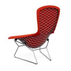 Bertoia Bird Chair in Journey/Banner Upholstery & Satin Chrome Frame