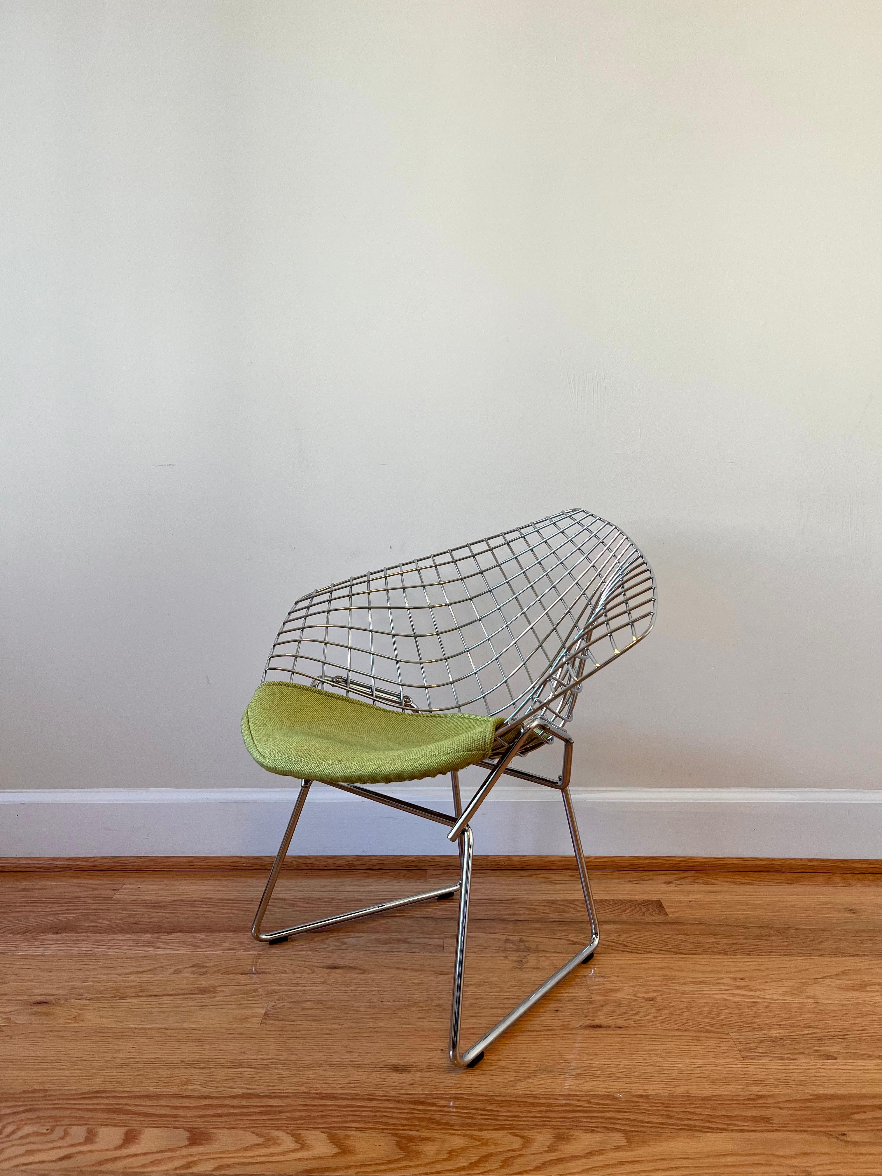 This scaled-down Diamond Chair brings the playful spirit and organic forms of Harry Bertoia to your child’s playroom. 

Harry Bertoia’s wire chairs are among the most recognized achievements of mid-century modern design and a perfect introduction