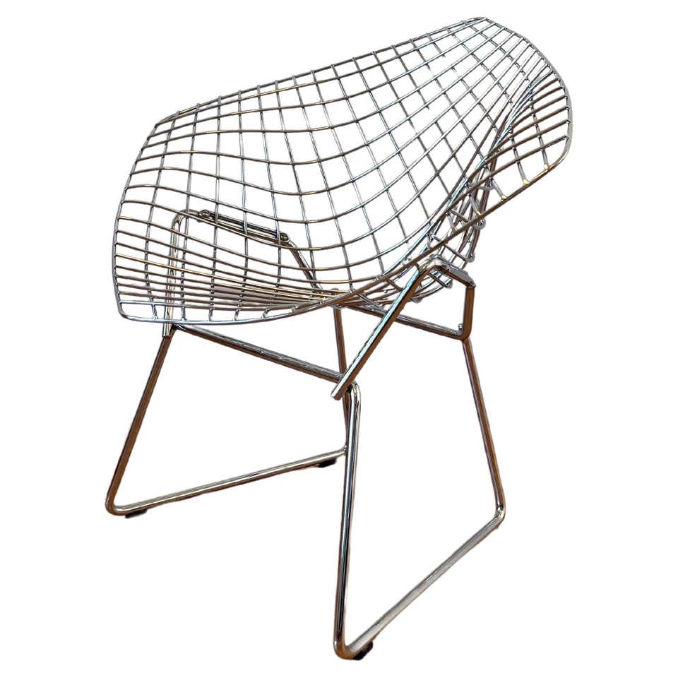 Diamond Chair Mid-Century Modern Wire Diamond Lounge Chair by Harry Bertoia for Knoll ...