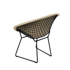 Bertoia Diamond Chair in Classic Boucle/Neutral Full Cover & Black Frame