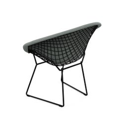 Bertoia Diamond Chair in Classic Boucle/Smoke Full Cover & Black Frame