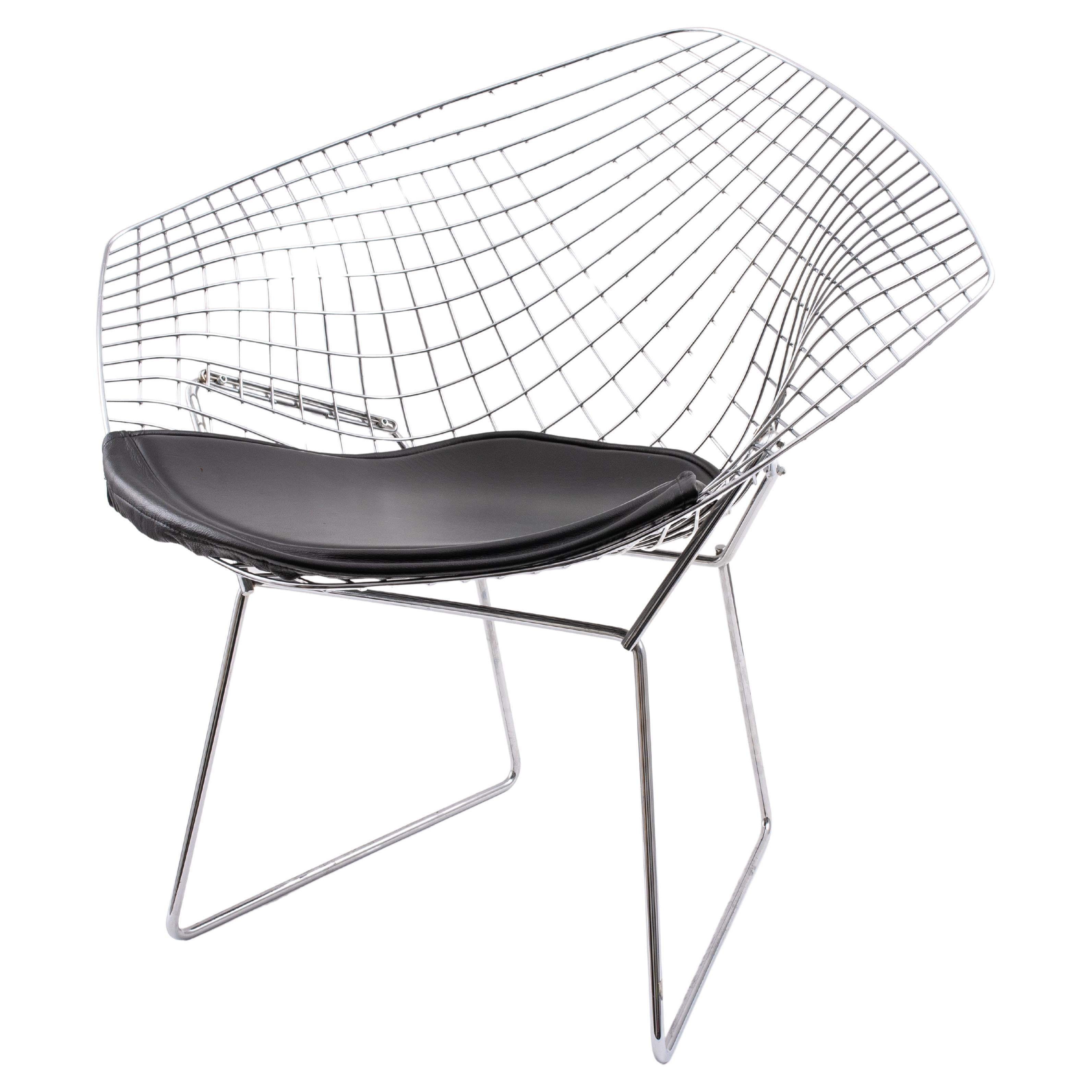 Bertoia pour Knoll chaise « Diamond » en métal chromé En vente sur 1stDibs