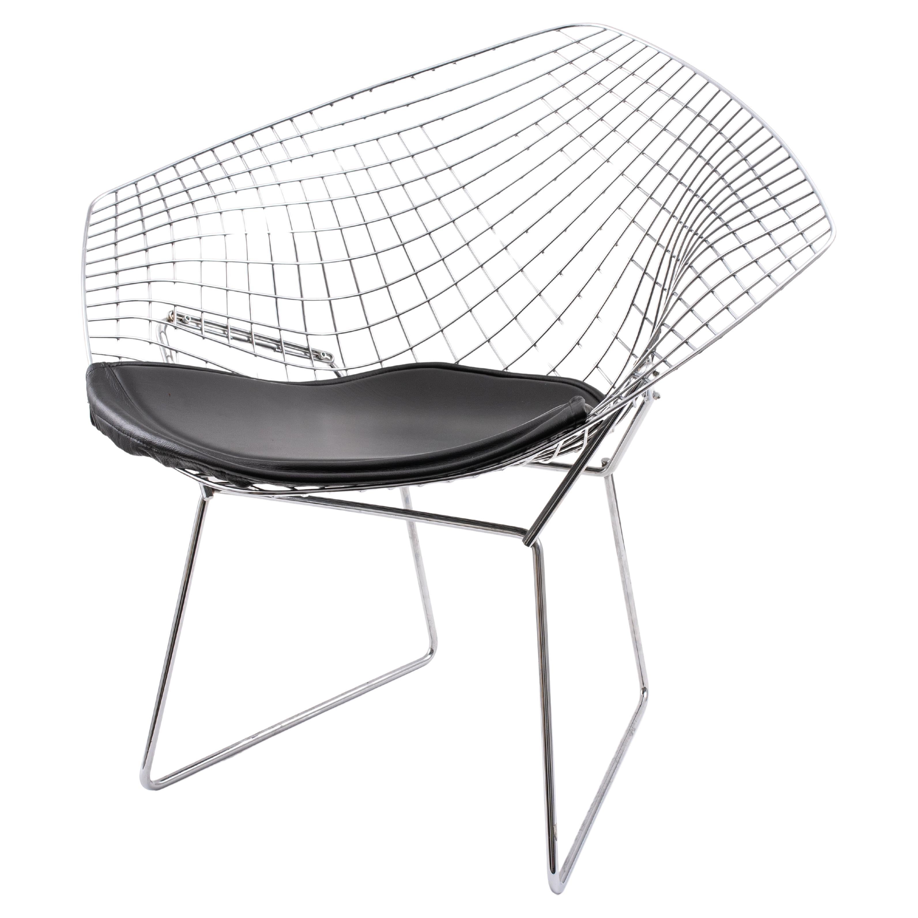 Bertoia for Knoll Chrome Metal "Diamond" Chair For Sale at 1stDibs