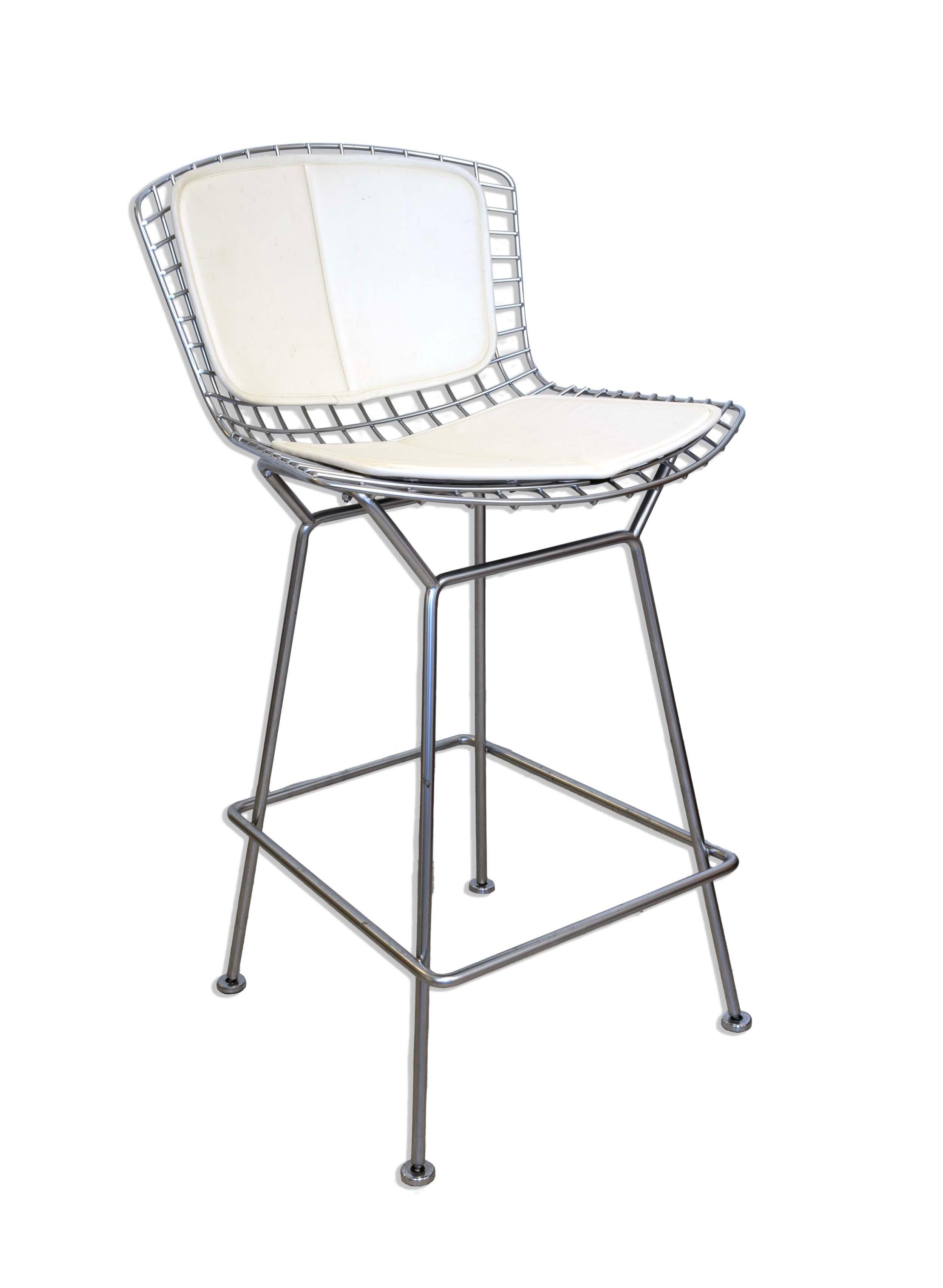 Bertoia für Knoll Diamant-Barhocker mit Padding, Mid-Century Modern (amerikanisch) im Angebot