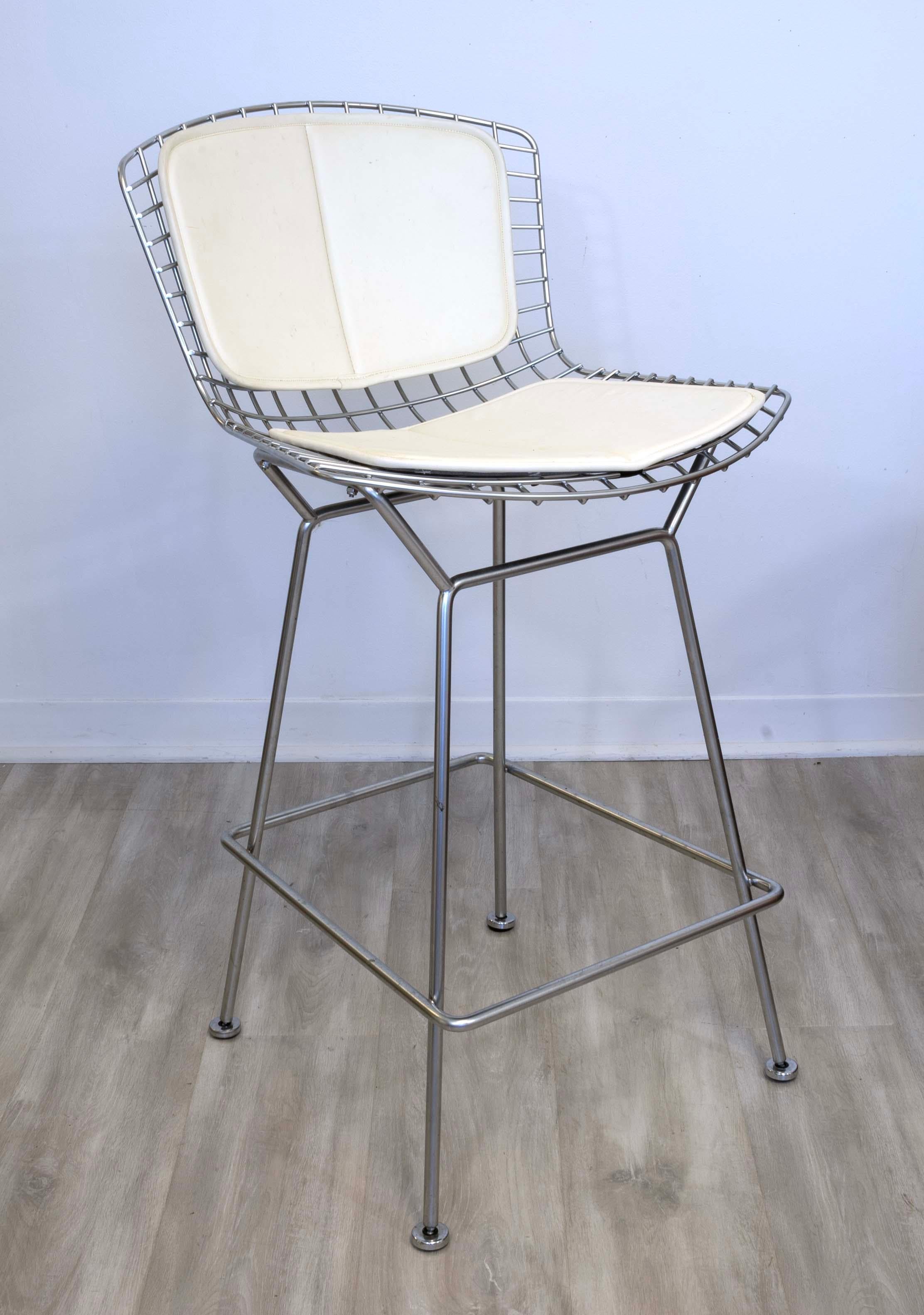 Bertoia für Knoll Diamant-Barhocker mit Padding, Mid-Century Modern im Zustand „Gut“ im Angebot in Keego Harbor, MI