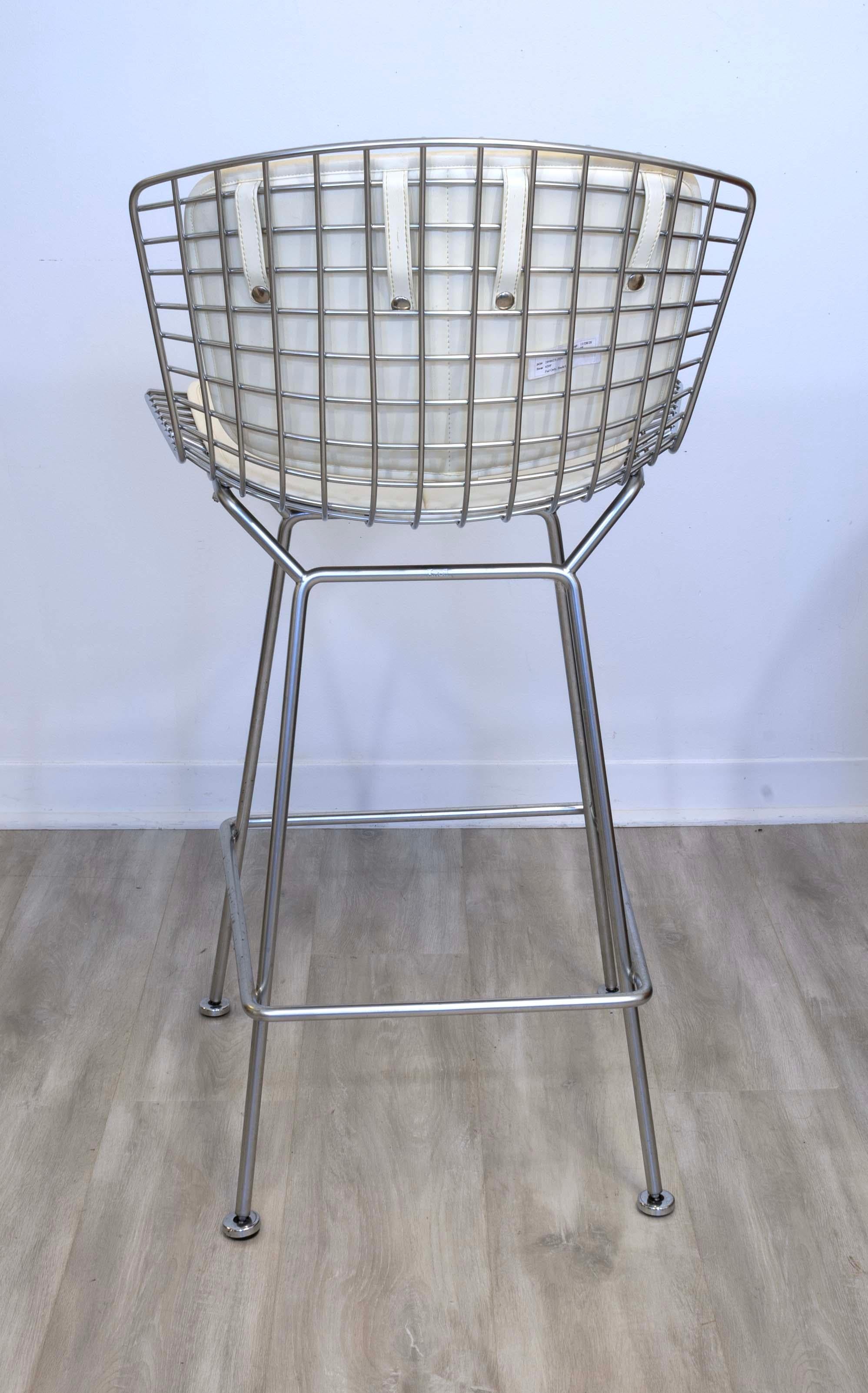 Bertoia für Knoll Diamant-Barhocker mit Padding, Mid-Century Modern (Metall) im Angebot