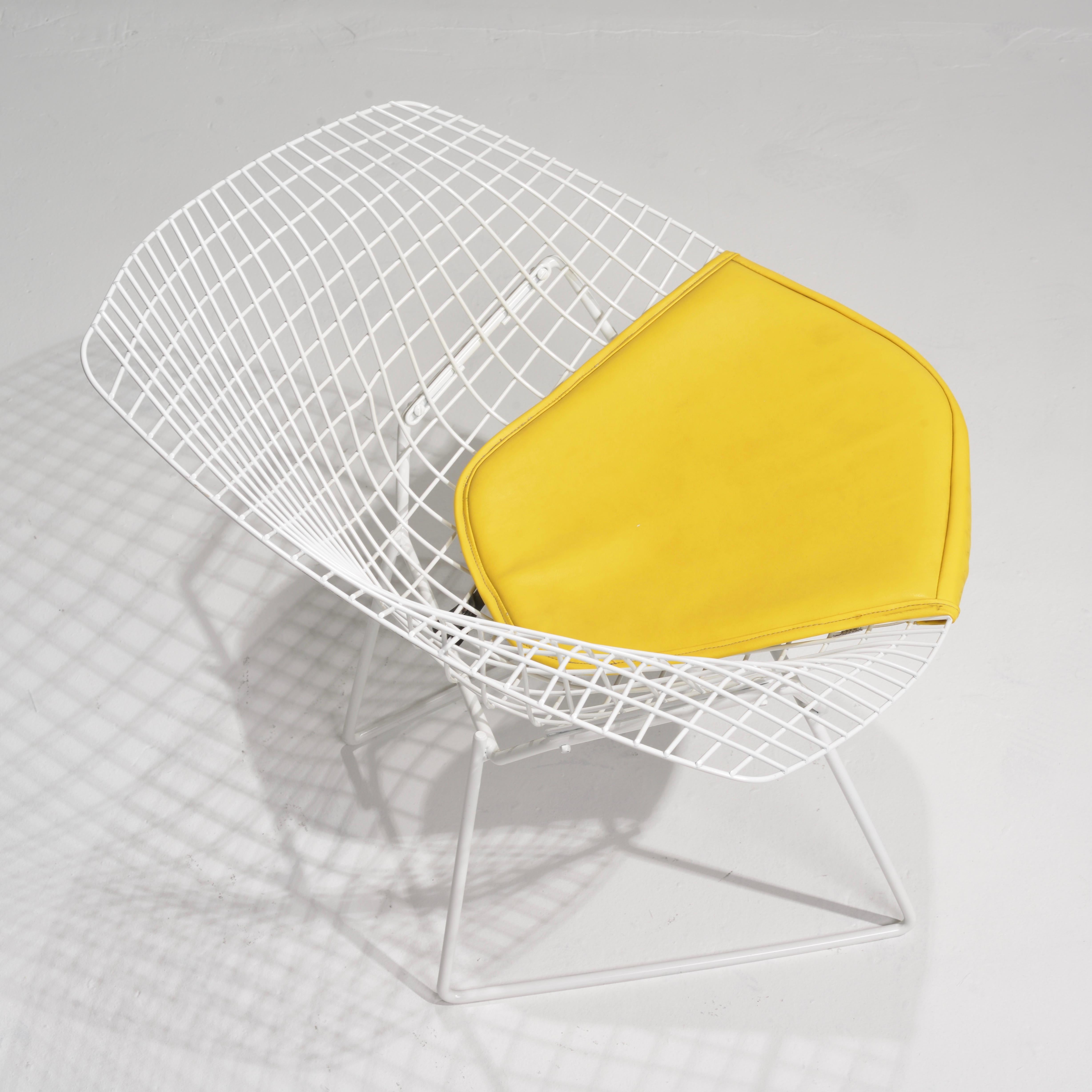 6 chaises « Diamond » Bertoia pour Knoll en métal blanc en vente 8