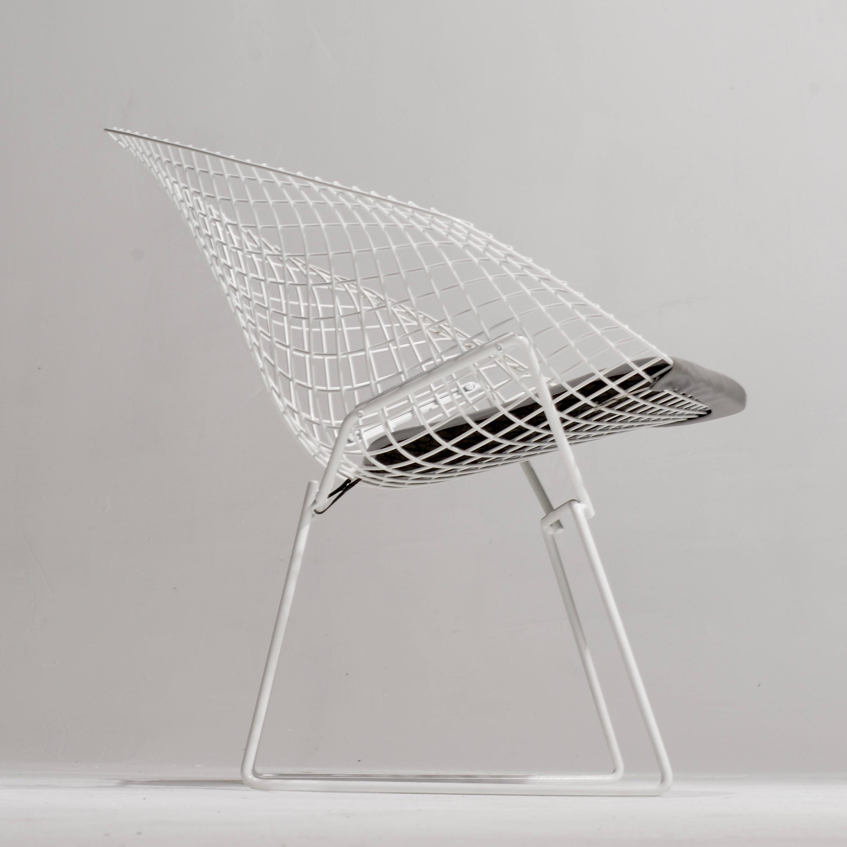 6 chaises « Diamond » Bertoia pour Knoll en métal blanc en vente 3