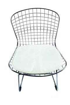 Bertoia Style Chrome Mesh Chair