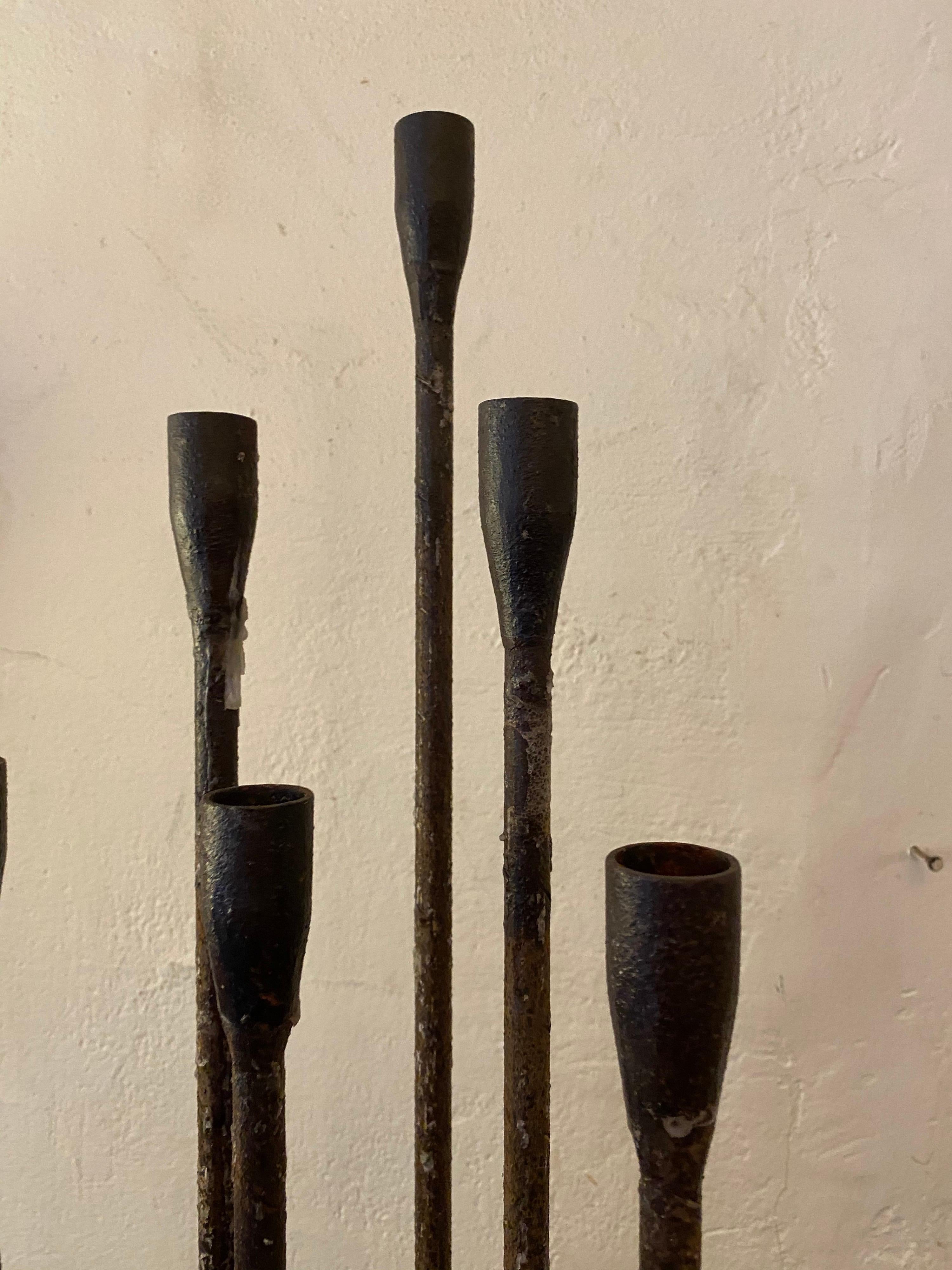 American Bertoia Style Sculptural Candlestand