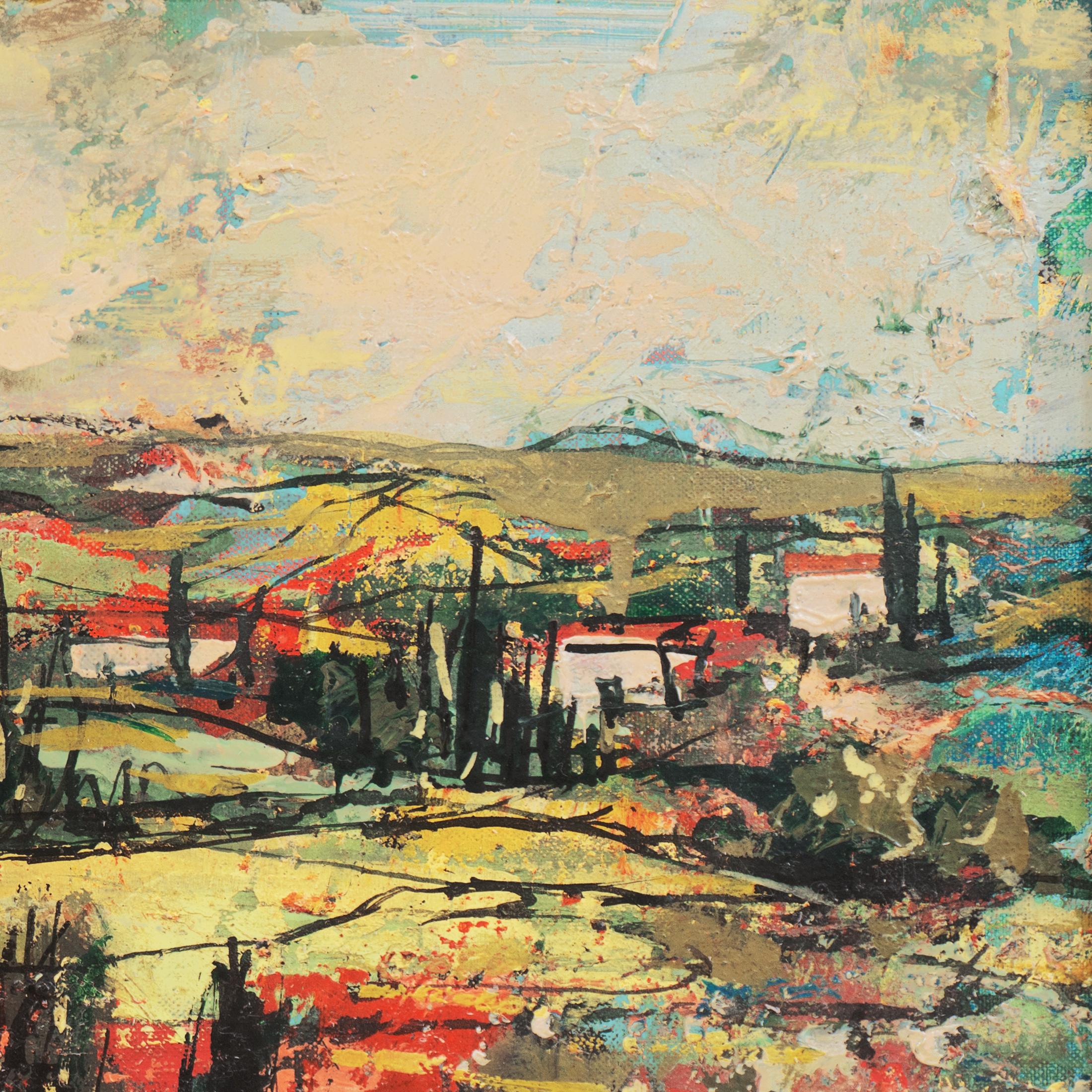 'Tuscan Landscape', Paris, Musee d'Art Moderne, Winston Churchill, Buenos Aires - Brown Landscape Painting by Bertoldo Taubert