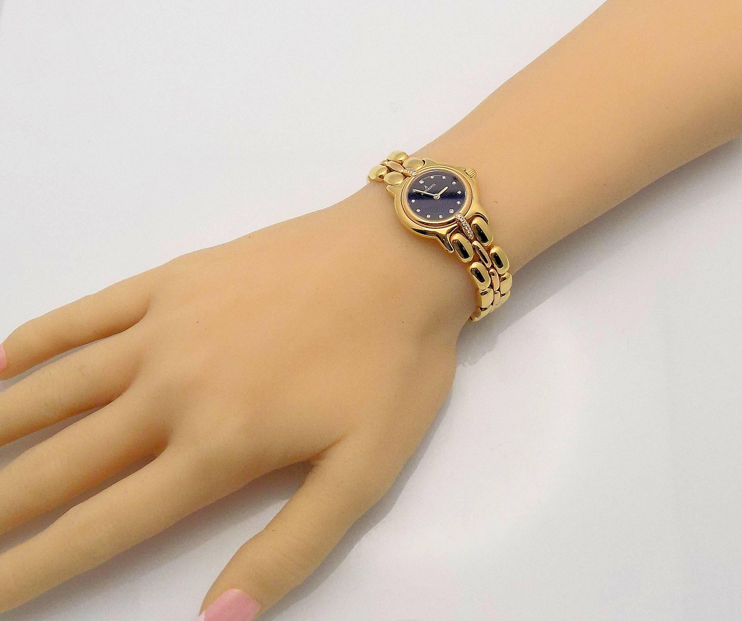 Bertolucci Ladies Yellow Gold Diamond Pulchra Wristwatch For Sale 1