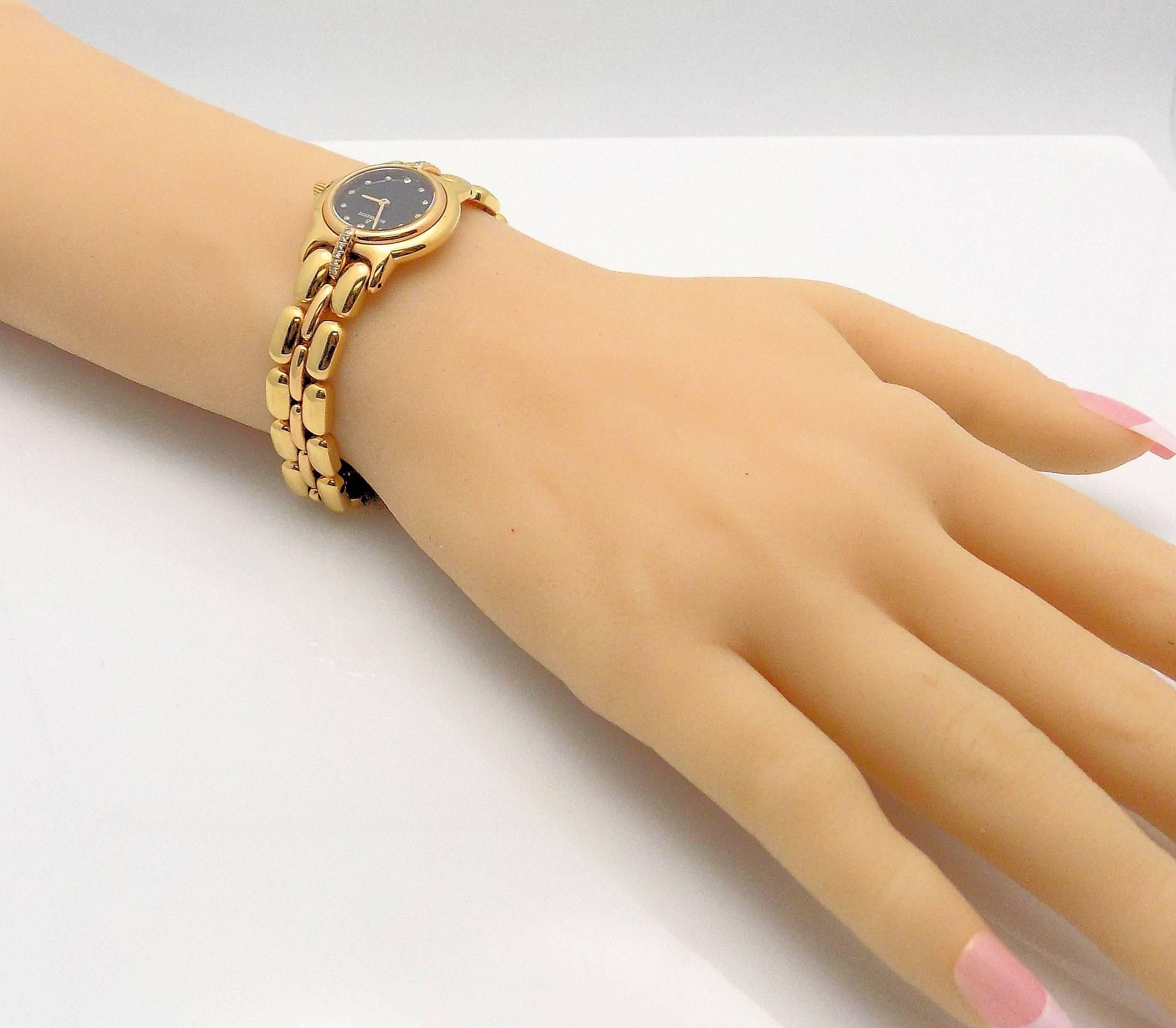 Bertolucci Ladies Yellow Gold Diamond Pulchra Wristwatch For Sale 3