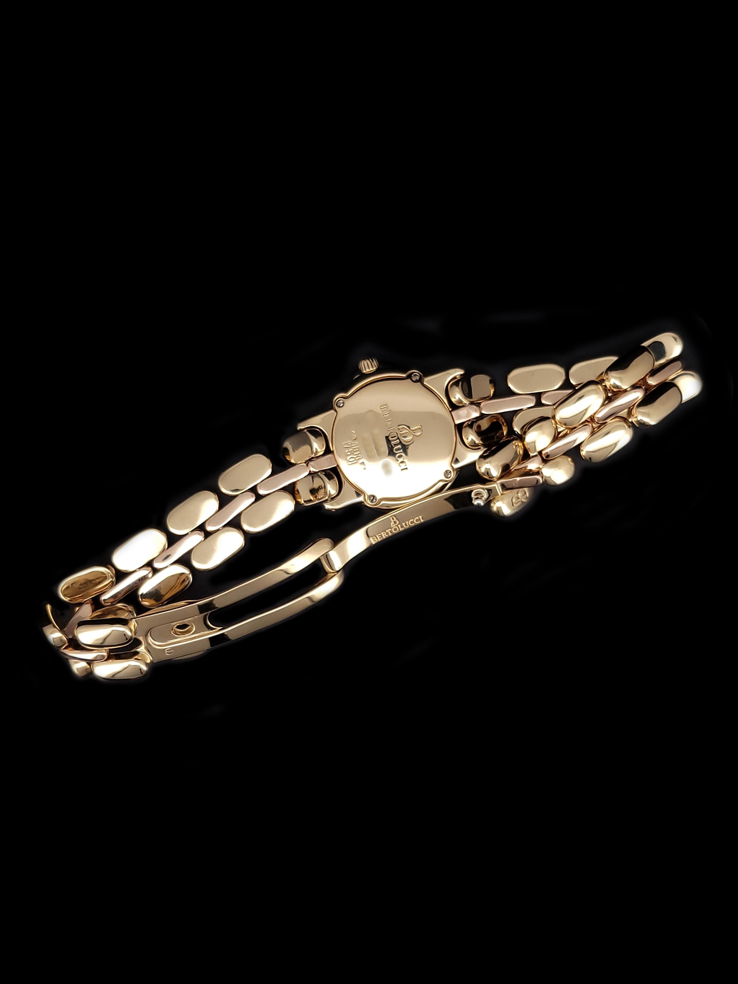 Bertolucci Pulchra 18k Yellow Gold Diamond Ladies Watch For Sale 1