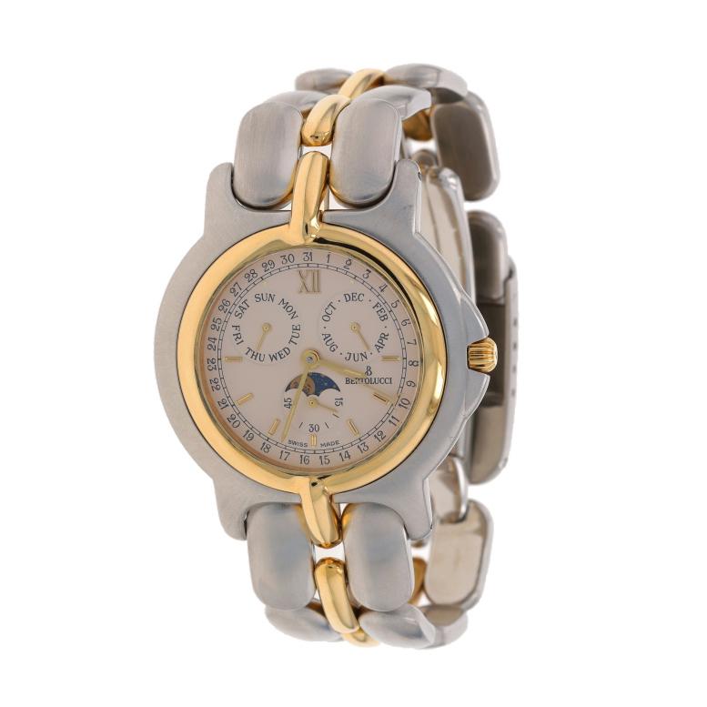 Women's Bertolucci Pulchra Moonphase Ladies Wristwatch 225805549 Steel & Gold 18k Quartz