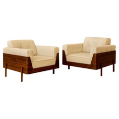 Bertomeu. Pair of Armchair , c. 1950. Wood, metal and leather Bertomeu. Pair of Armchair , c. 1950. Wood, metal and leather