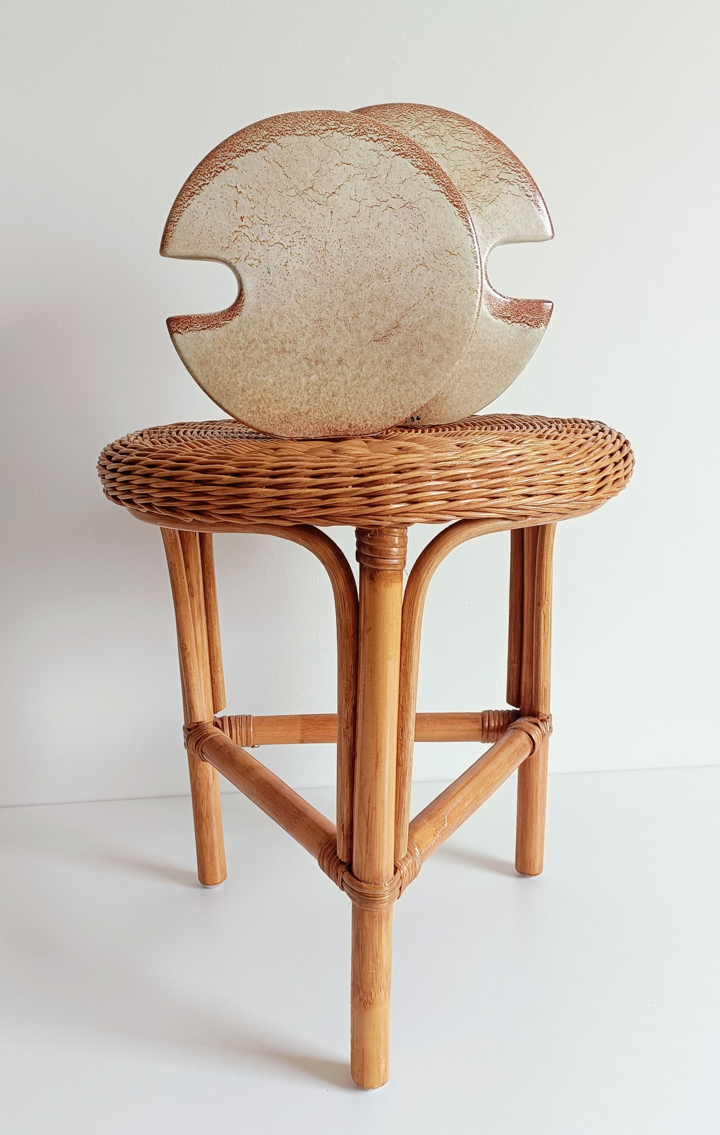 Bertoncello by Roberto Rigon Large Modernist Ceramic Vase or Centerpiece, 1960s For Sale 6