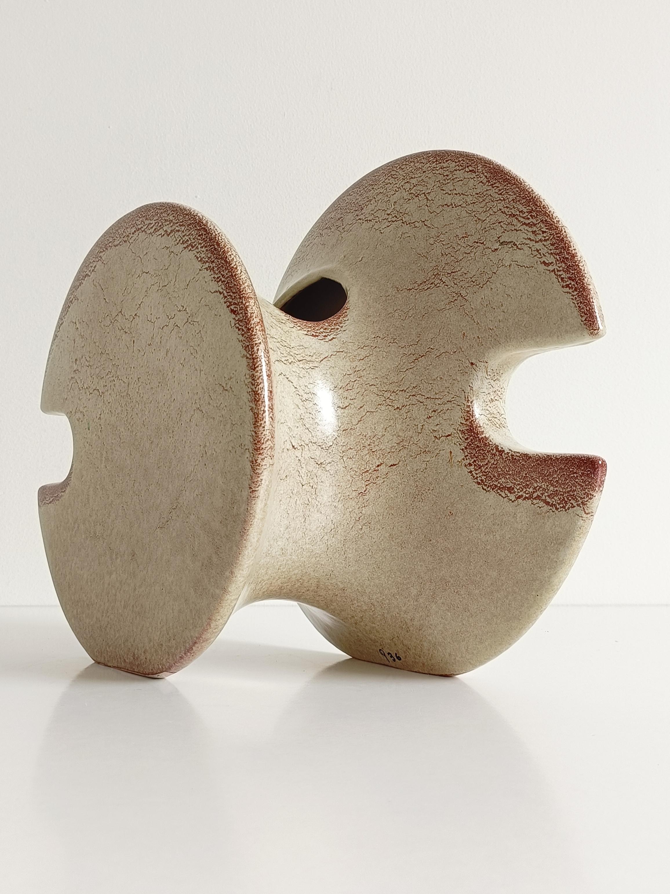 Bertoncello by Roberto Rigon Large Modernist Ceramic Vase or Centerpiece, 1960s For Sale 9