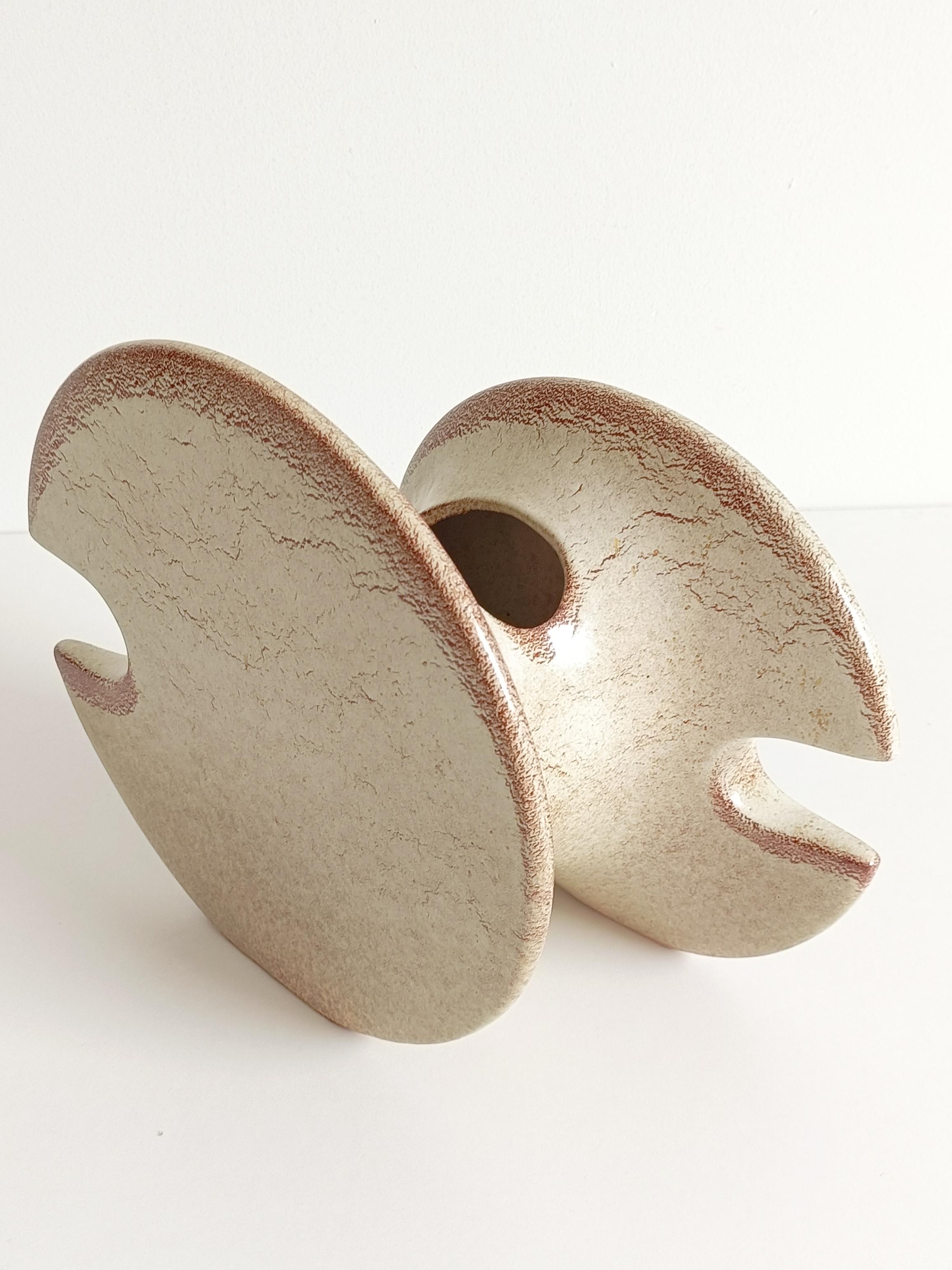 Bertoncello by Roberto Rigon Large Modernist Ceramic Vase or Centerpiece, 1960s For Sale 12