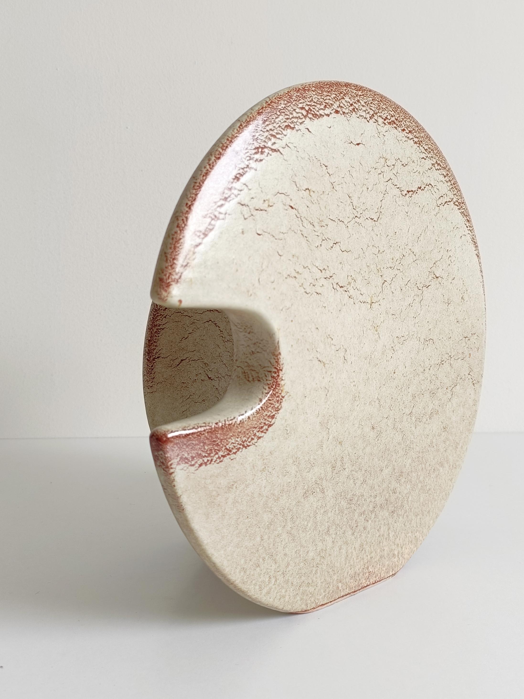 Bertoncello by Roberto Rigon Large Modernist Ceramic Vase or Centerpiece, 1960s In Excellent Condition For Sale In Valencia, VC