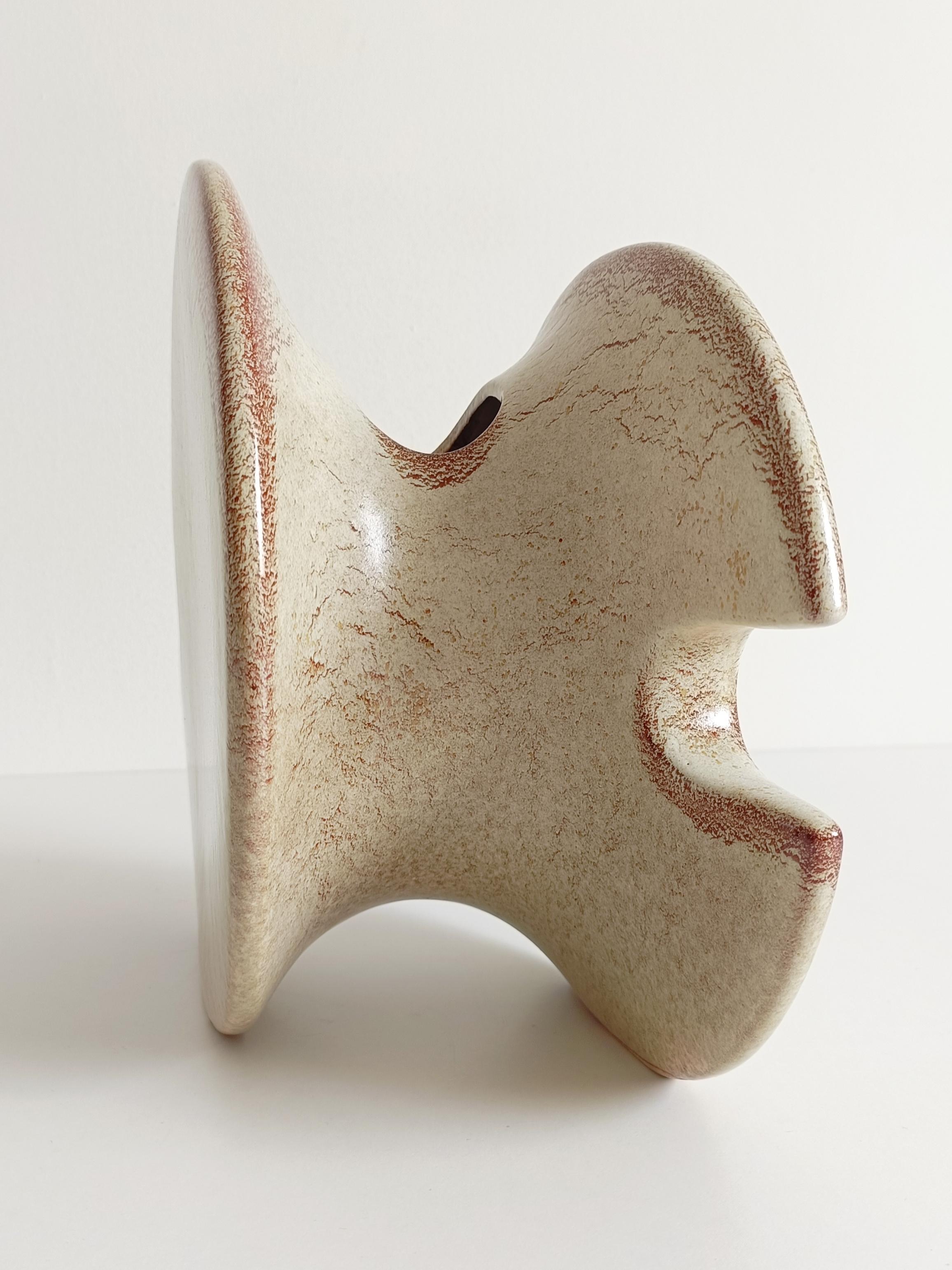 Bertoncello by Roberto Rigon Large Modernist Ceramic Vase or Centerpiece, 1960s For Sale 2