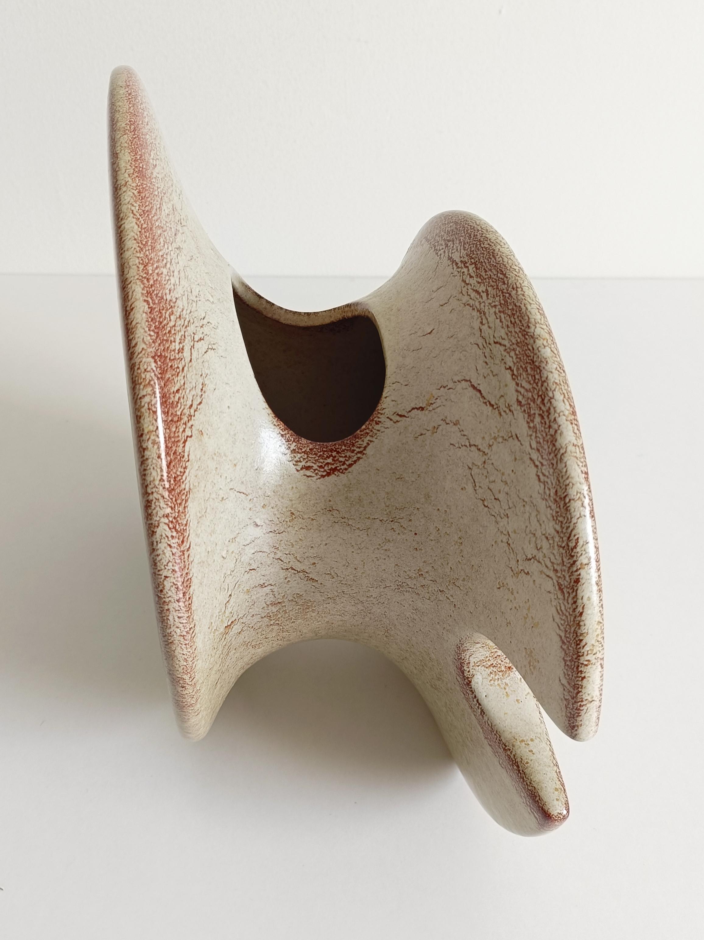 Bertoncello by Roberto Rigon Large Modernist Ceramic Vase or Centerpiece, 1960s For Sale 3