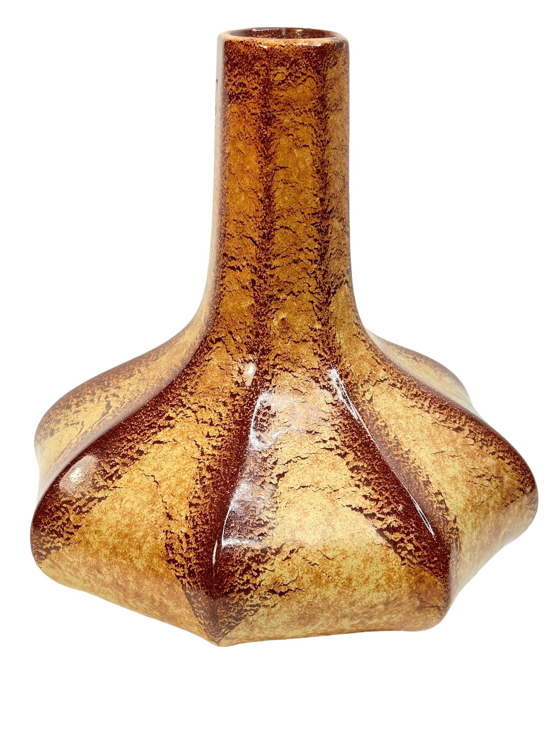Mid-Century Modern Bertoncello by Roberto Rigon Mid Century Ceramic Vase, Italy, 1960s For Sale