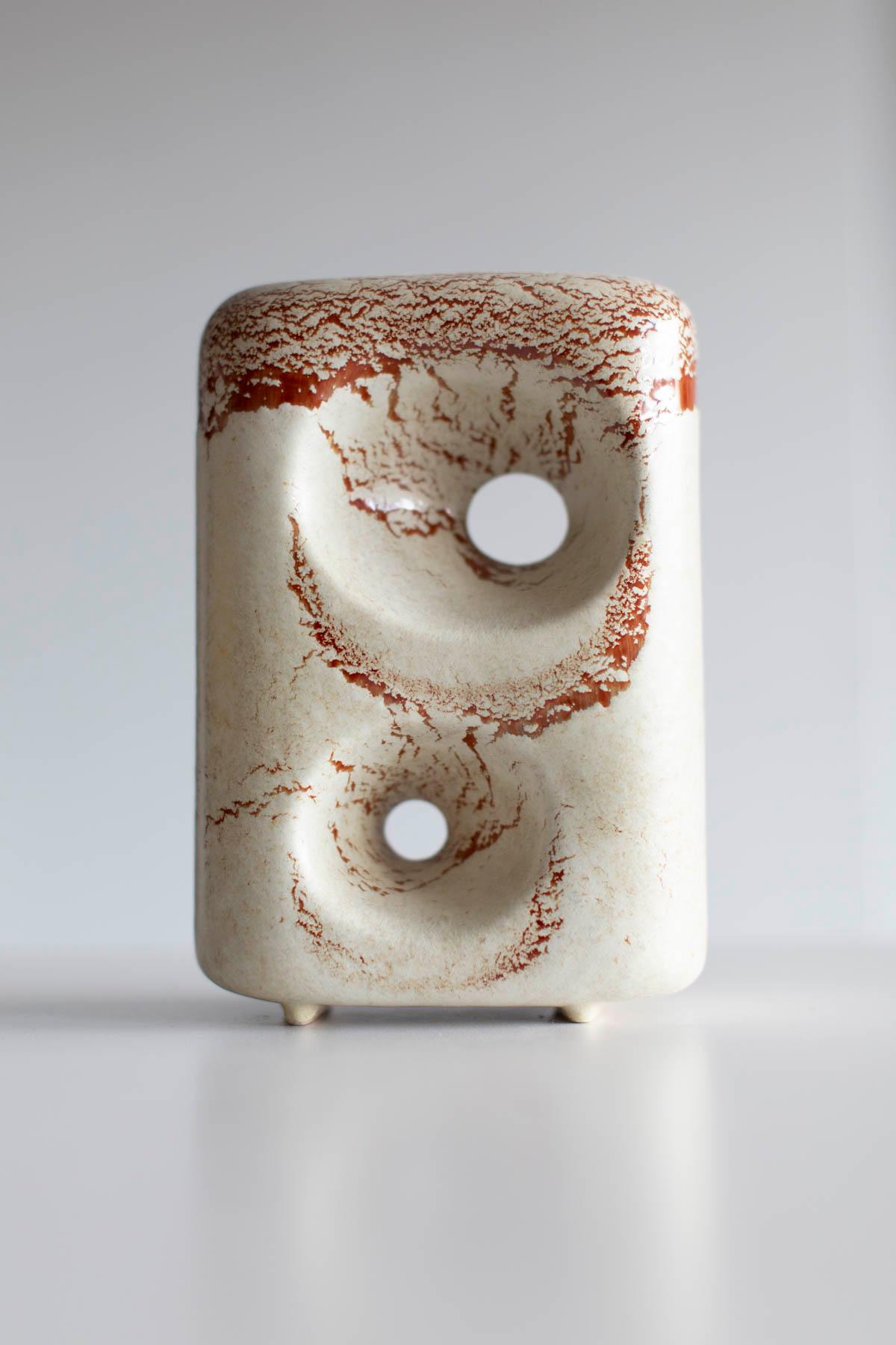 Mid-20th Century Bertoncello Ceramic Vase Brutalist Style For Sale