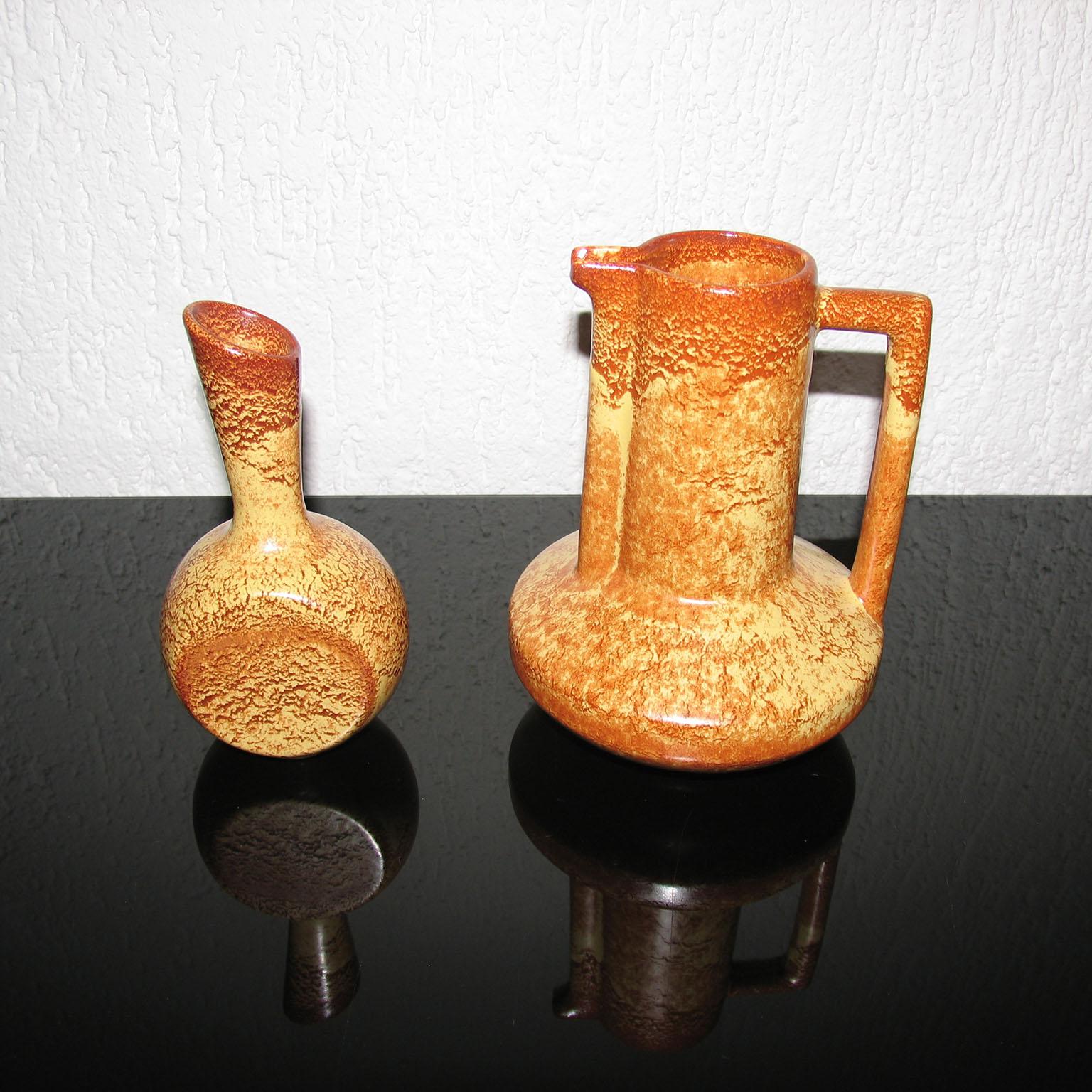 Bertoncello Ceramiche Collection of 7 Italian Glazed Ceramic Vases, Robert Rigon For Sale 6