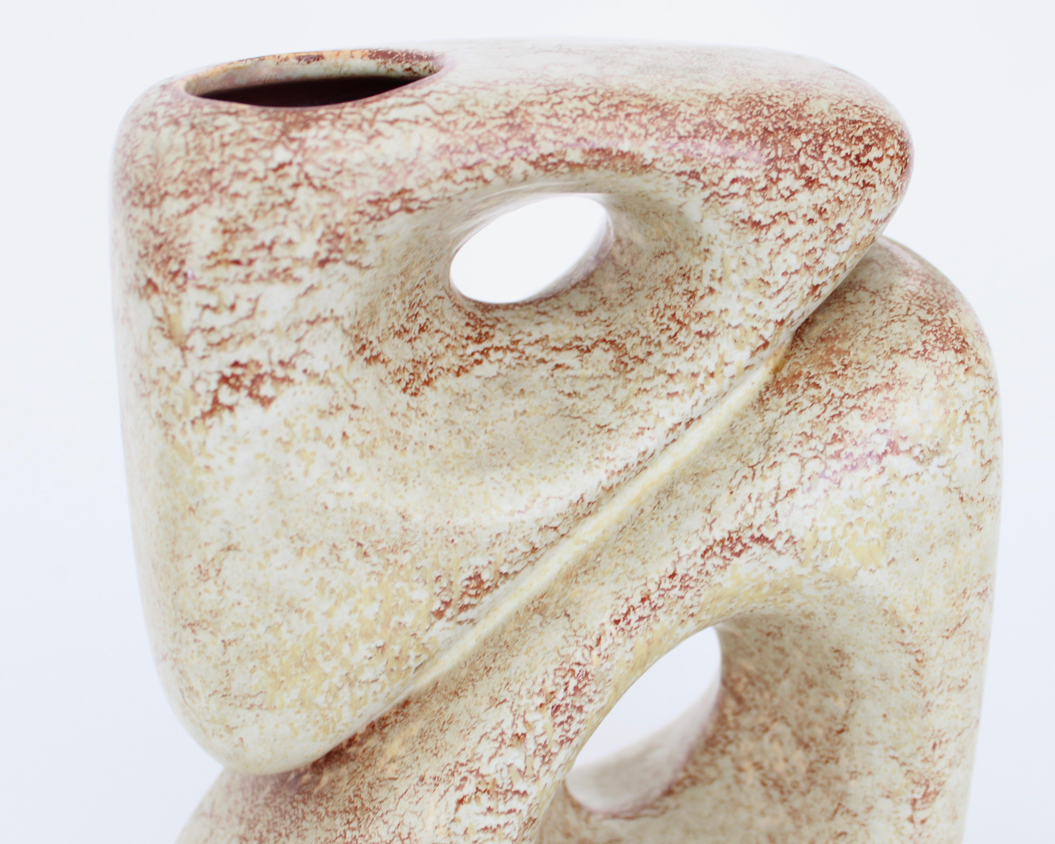 Bertoncello Ceramiche Sculptural Italian Ceramic Vase Designed by Robert Rigon 12