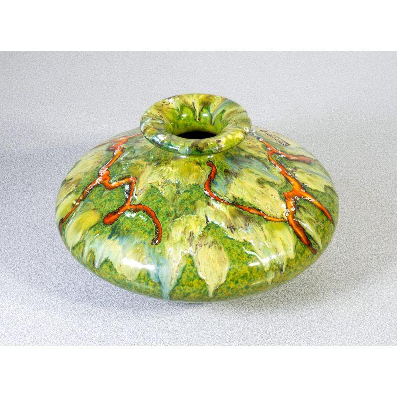 Bertoncello Glazed Ceramic Vase, Italy 1