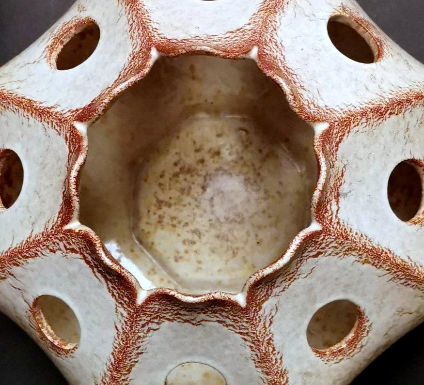 Bertoncello Italian Sculpture Vase Glazed Ceramic Design Roberto Rigon For Sale 6
