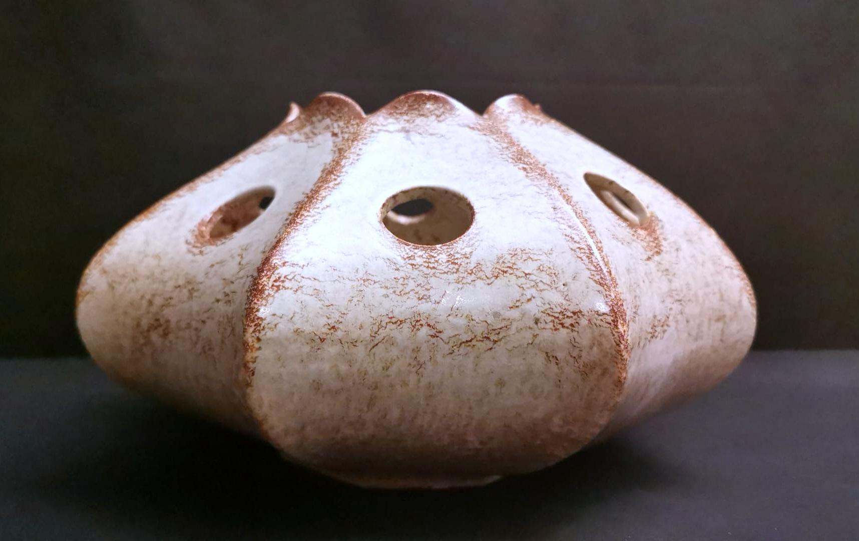 20th Century Bertoncello Italian Sculpture Vase Glazed Ceramic Design Roberto Rigon