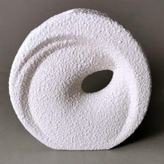 Vaso vintage italiano Bertoncello in argilla bianca e smaltata