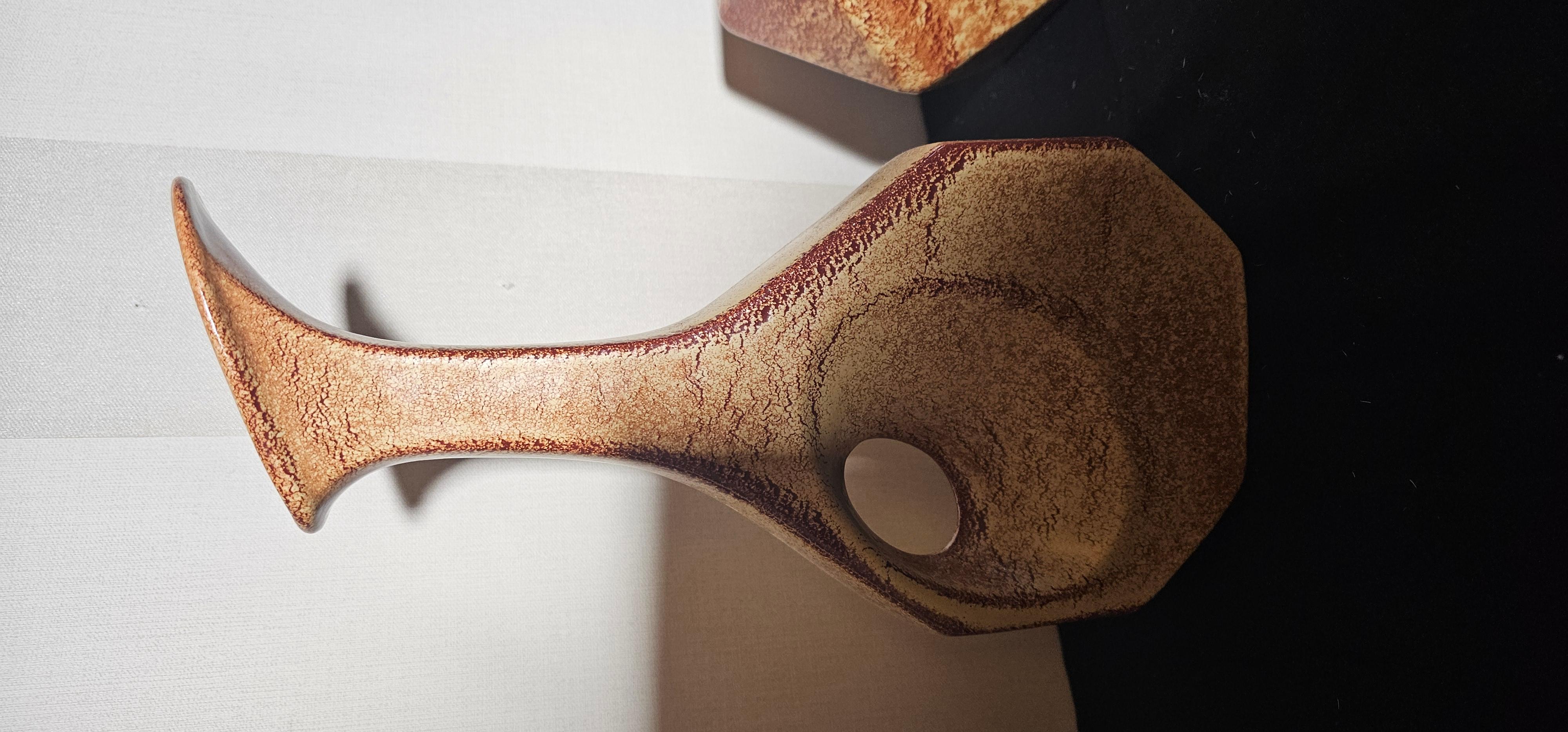 Metà XX secolo Bertoncello , Vasi . Smalto al tabacco in vendita