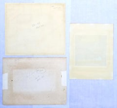 Conjunto de tres grabados de Bertram Buchanan /// English Modern Land City Sky Scape