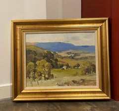 Bertram Fiven ( australische) Blaue Berge Landschaft Öl auf Leinwand Karton Gemälde
