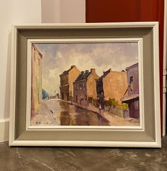 Bertram Fiven (australiano) George St, Wentworth, Sydney Pittura olio su tavola