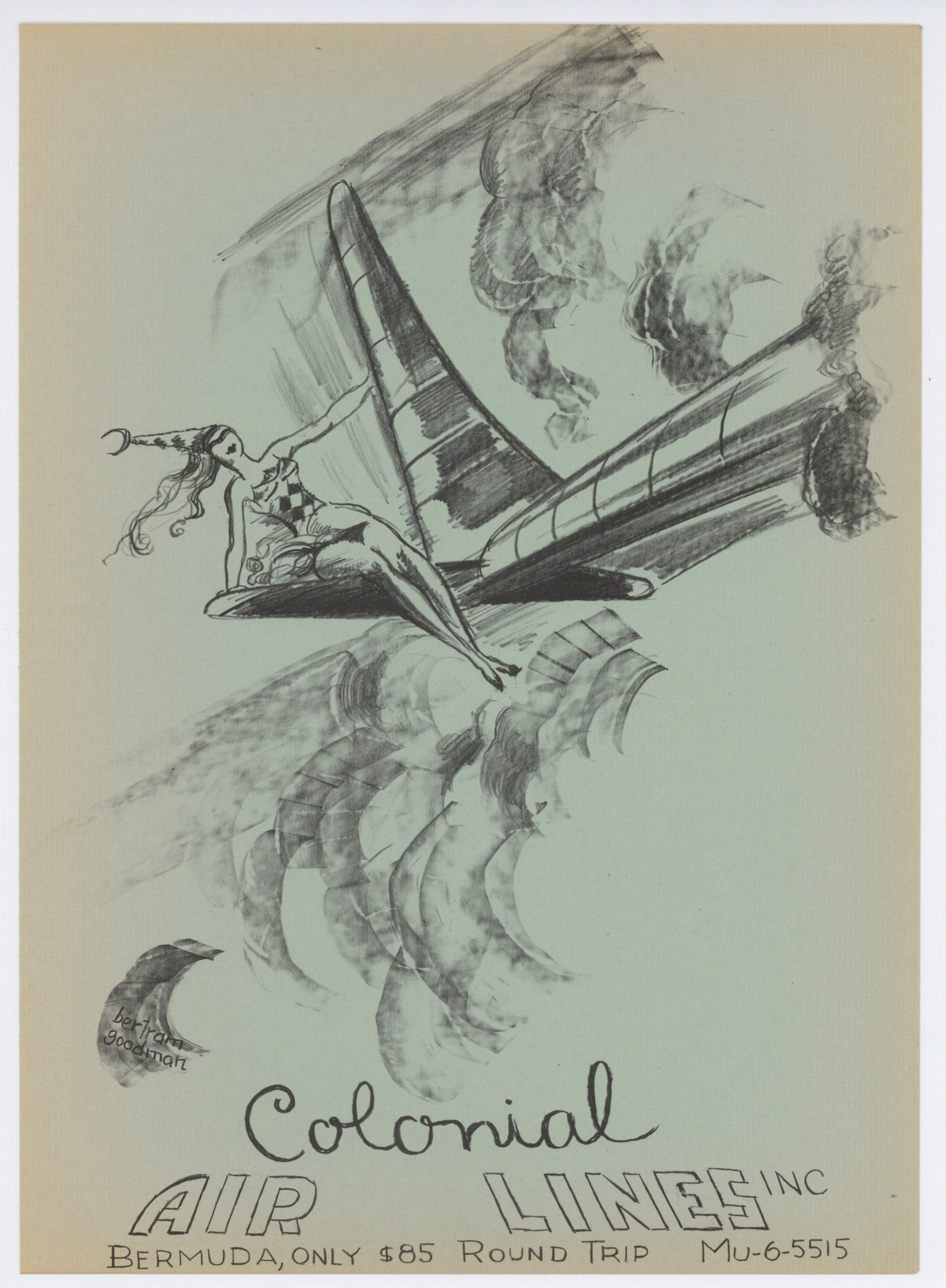 original lithograph - Print by Bertram Goodman