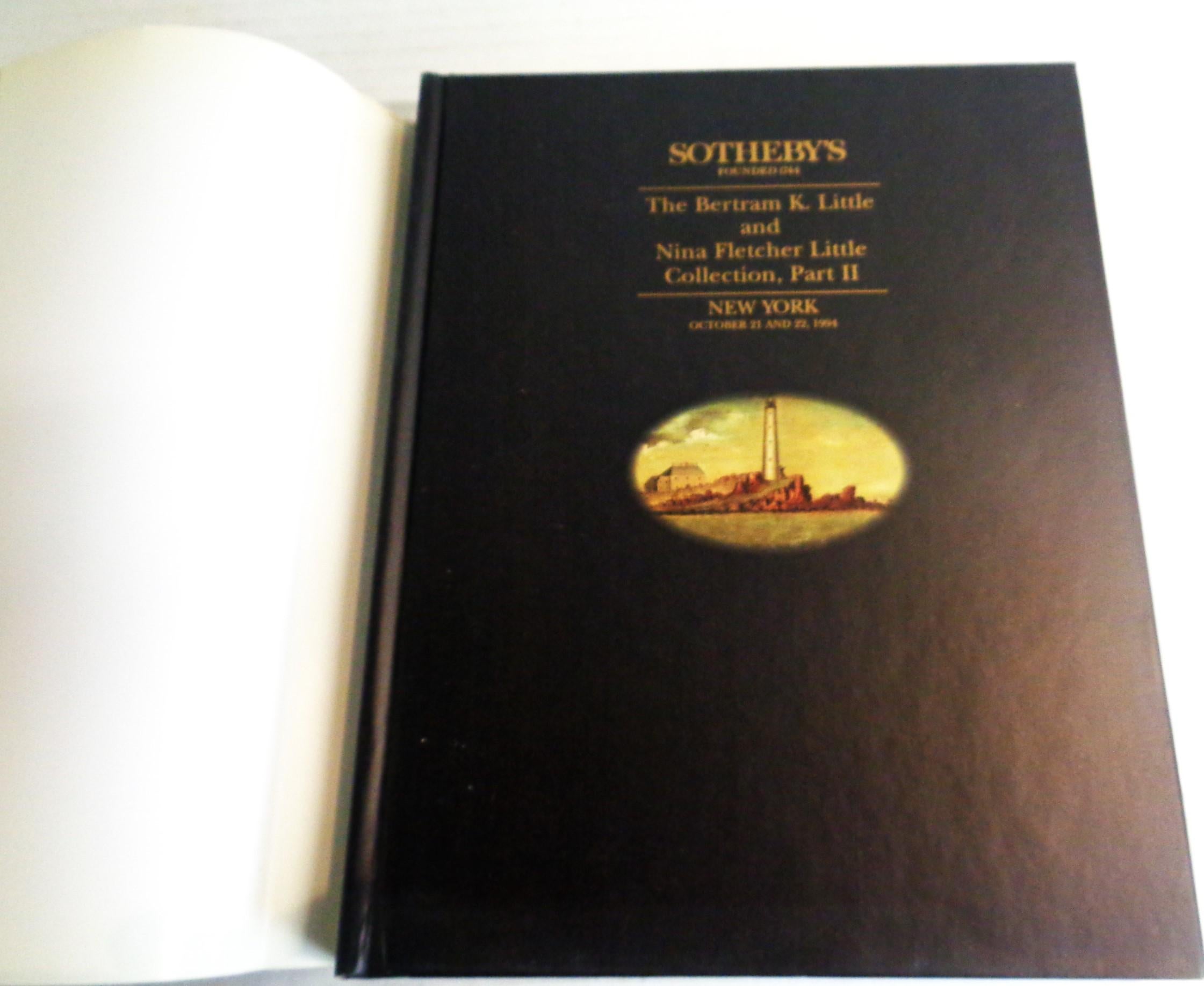 American Bertram K. Little Nina Fletcher Little Collection: 1994 Sotheby's Catalogs 1 & 2 For Sale