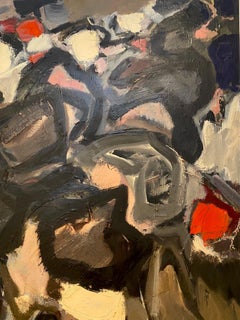Abstraktes modernes Gemälde von Bertrand Dorny, um 1963