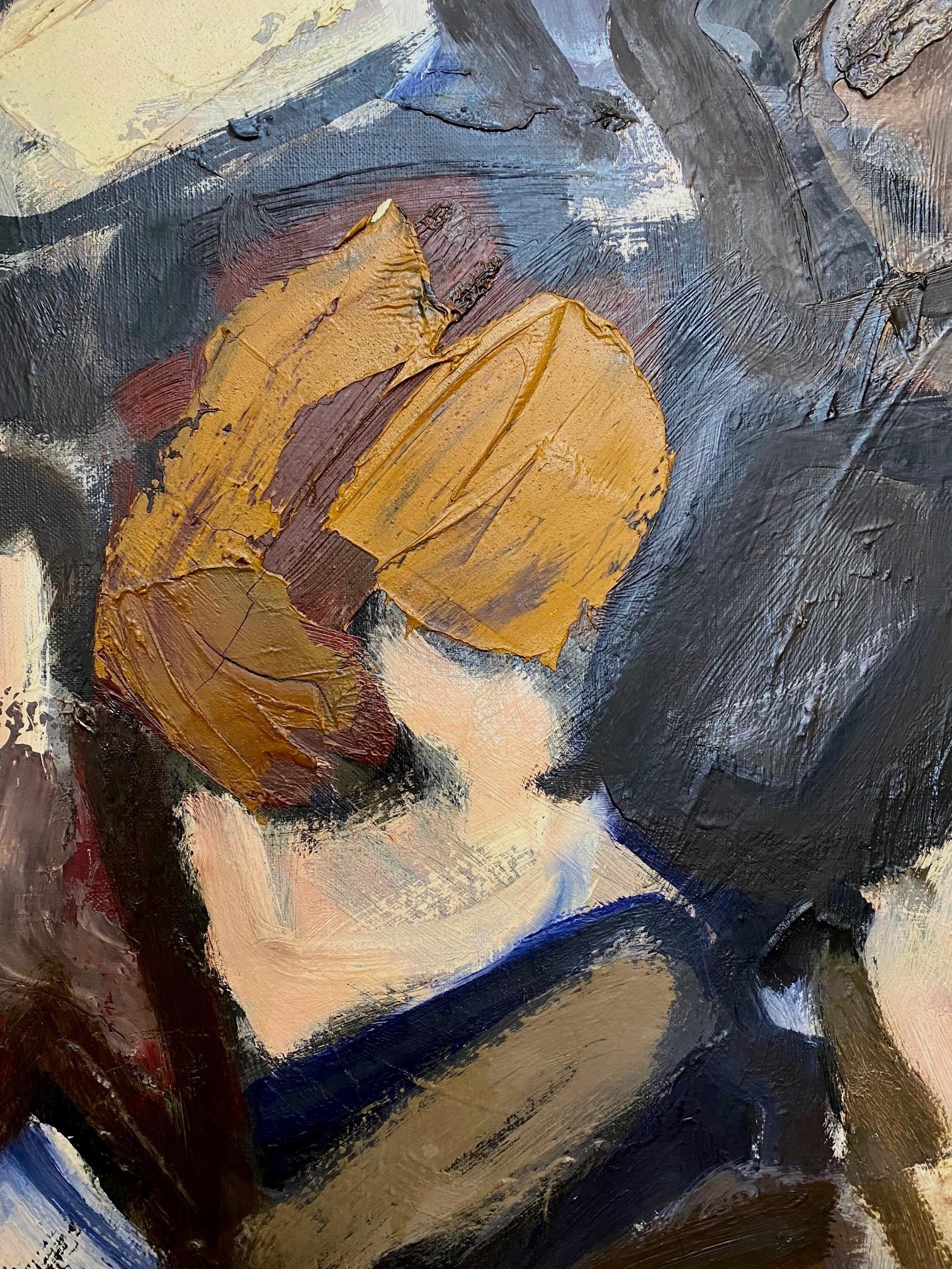 Français Bertrand Dorny Peinture moderne abstraite Circa 1963 en vente